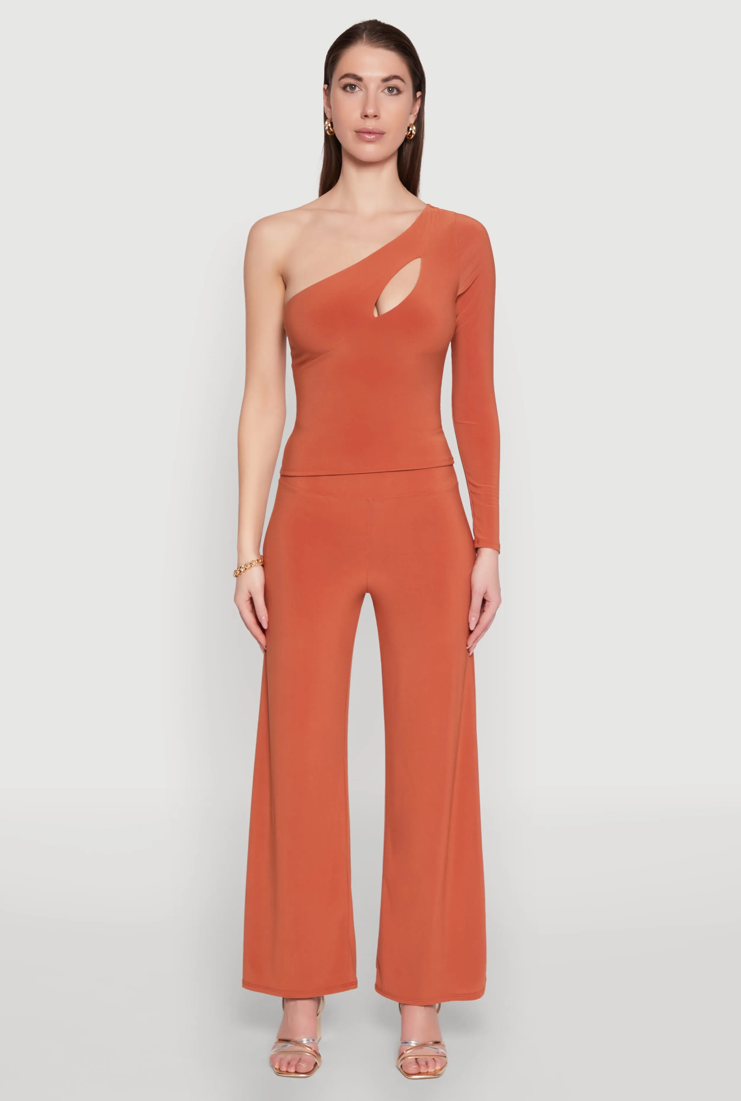 Asymmetrical Cut Out One Shoulder Top sold by Rainbow product image thumbnail 3