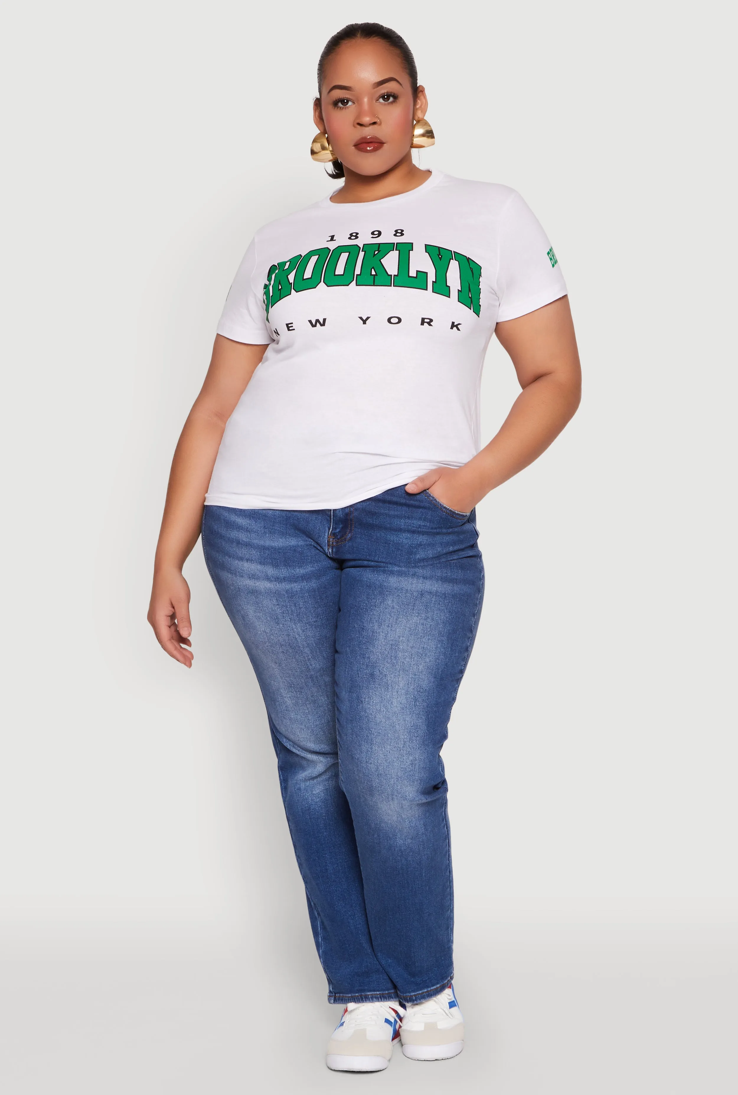 Plus Size 1898 Brooklyn Graphic Tee sold by Rainbow