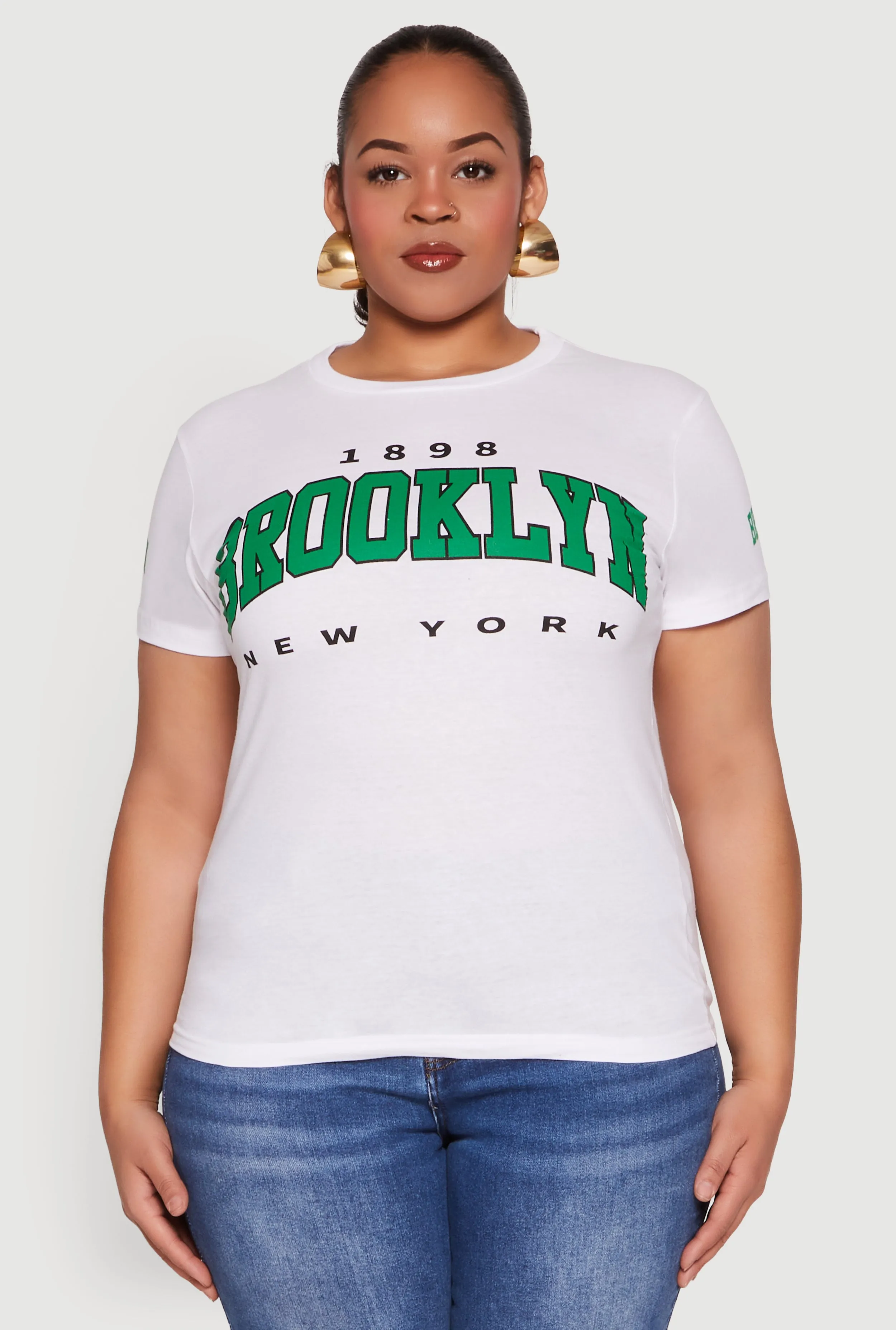 Plus Size 1898 Brooklyn Graphic Tee sold by Rainbow product image thumbnail 2