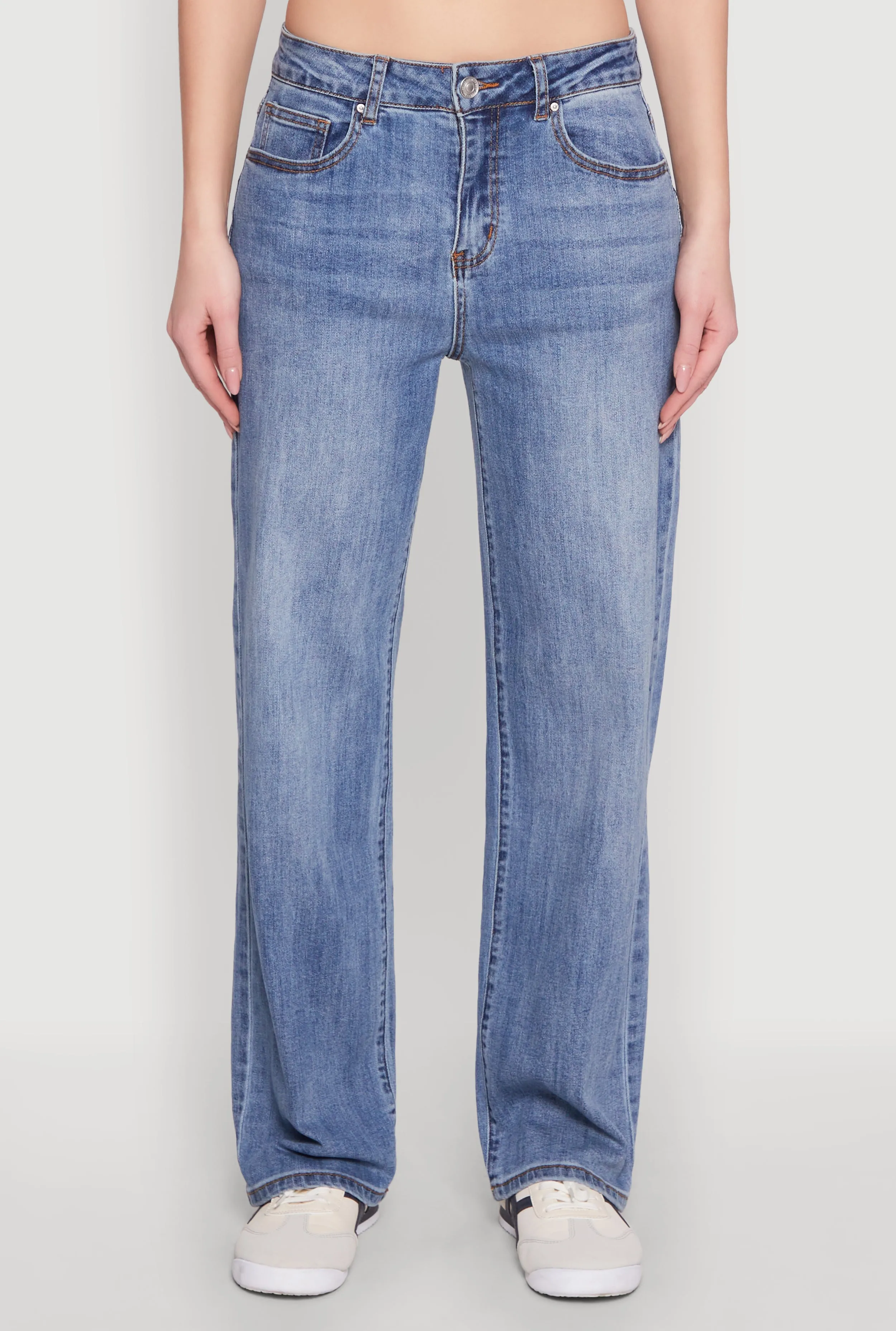 WAX Mid Rise Whiskered Straight Leg Jeans sold by Rainbow product image thumbnail 5