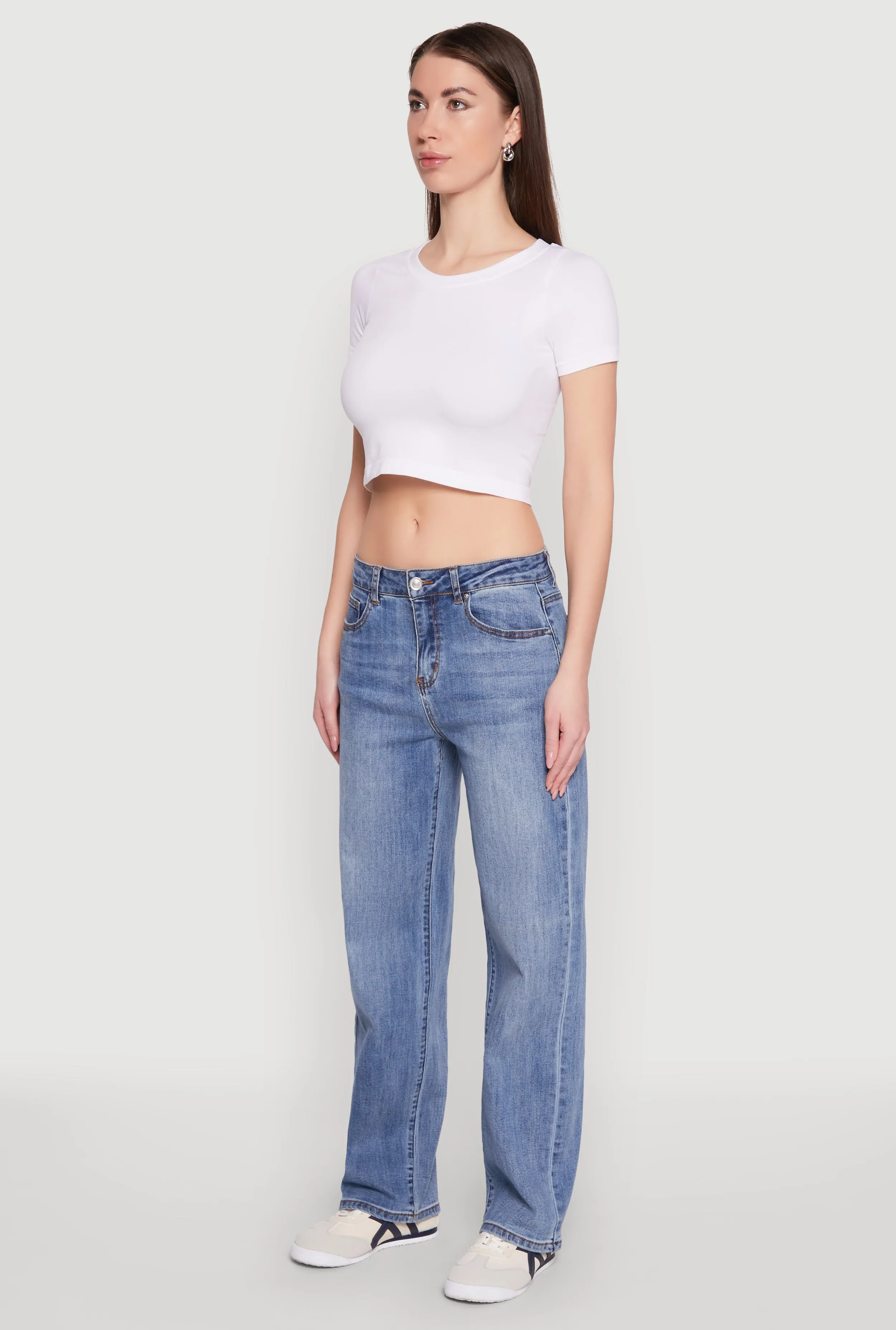 WAX Mid Rise Whiskered Straight Leg Jeans sold by Rainbow product image thumbnail 3