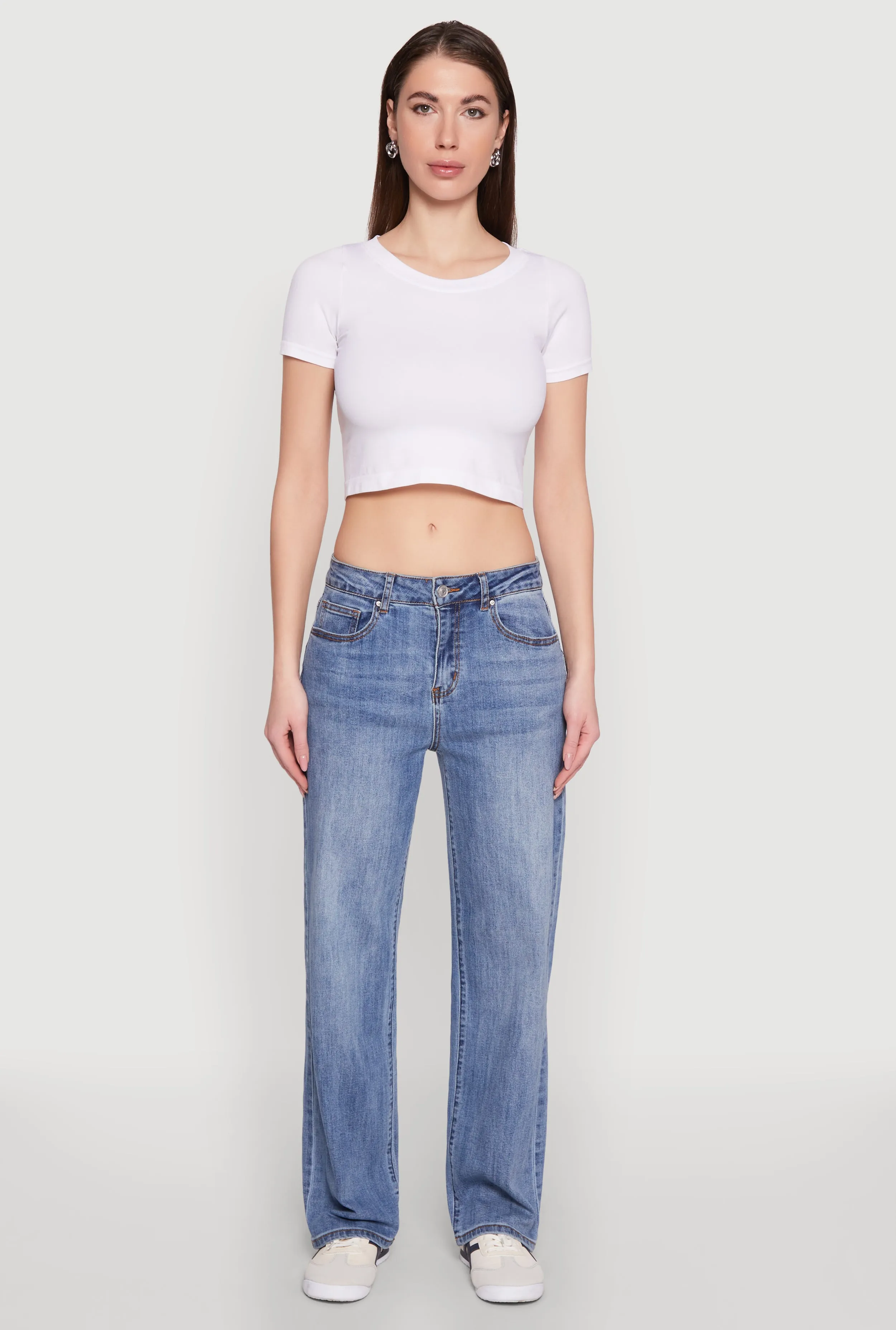 WAX Mid Rise Whiskered Straight Leg Jeans sold by Rainbow product image thumbnail 2