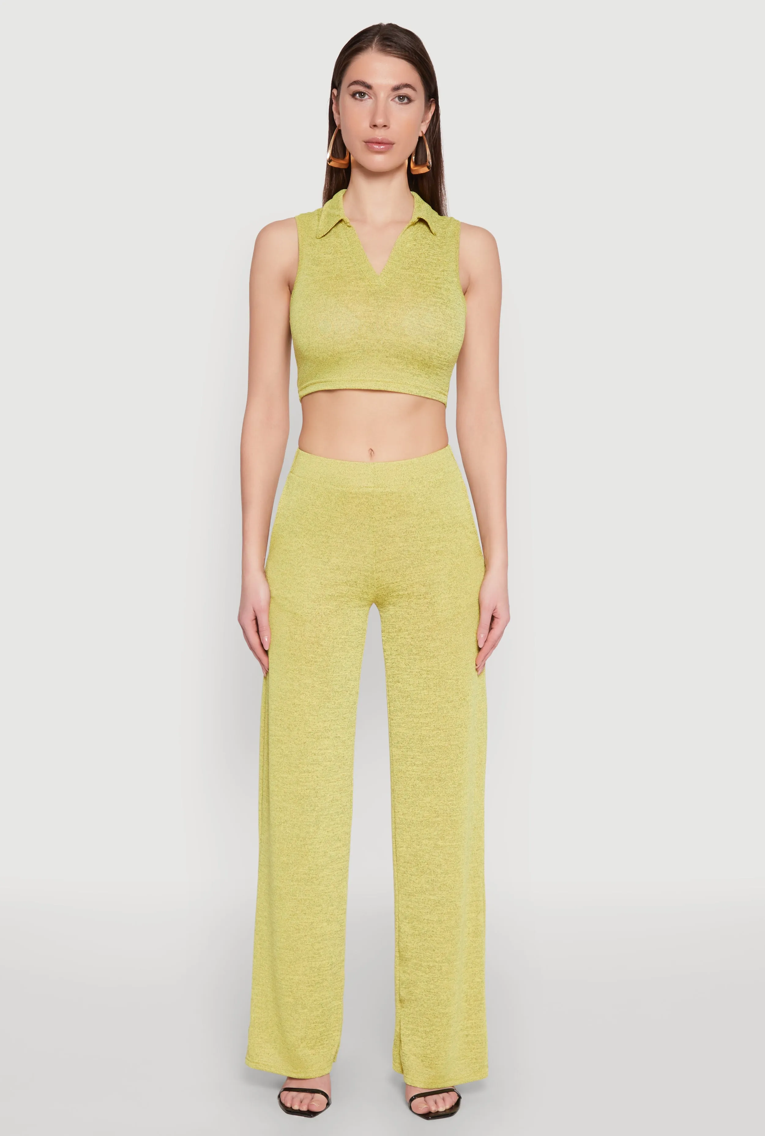 Daisy Sleeveless Collared Crop Top sold by Rainbow product image thumbnail 3