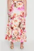 High Waisted Floral Print Tiered Skirt sold by Rainbow