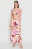 High Waisted Floral Print Tiered Skirt sold by Rainbow
