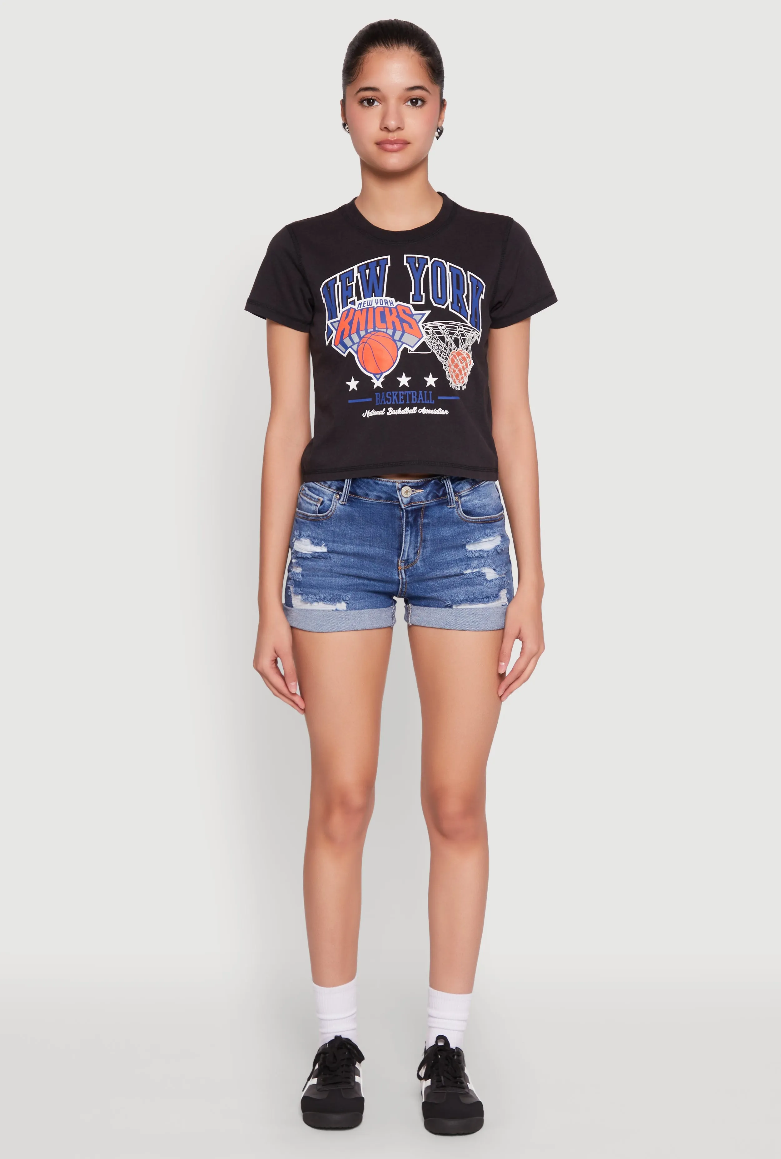NBA New York Knicks Cropped Tee sold by Rainbow product image thumbnail 3