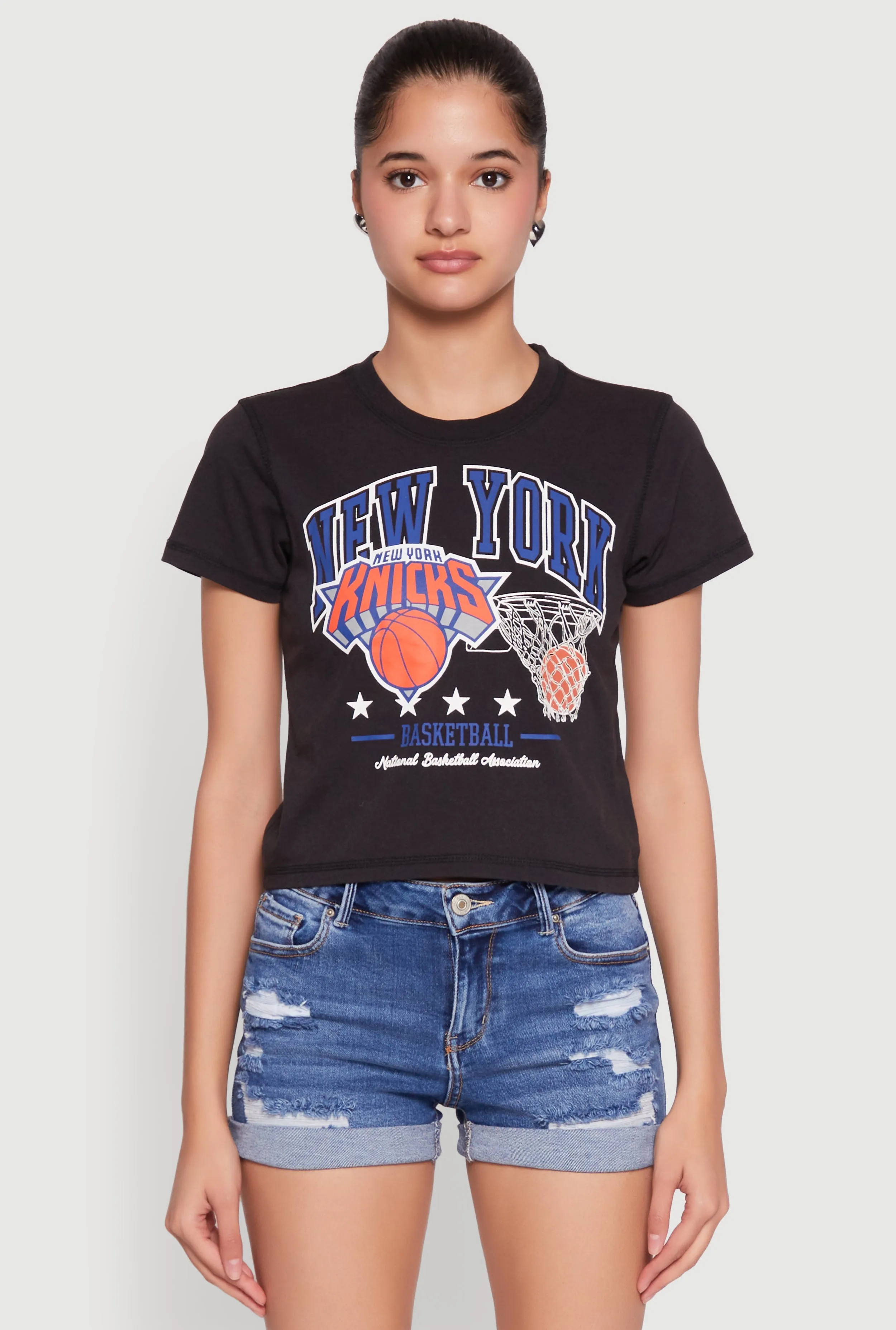 NBA New York Knicks Cropped Tee sold by Rainbow product image thumbnail 2