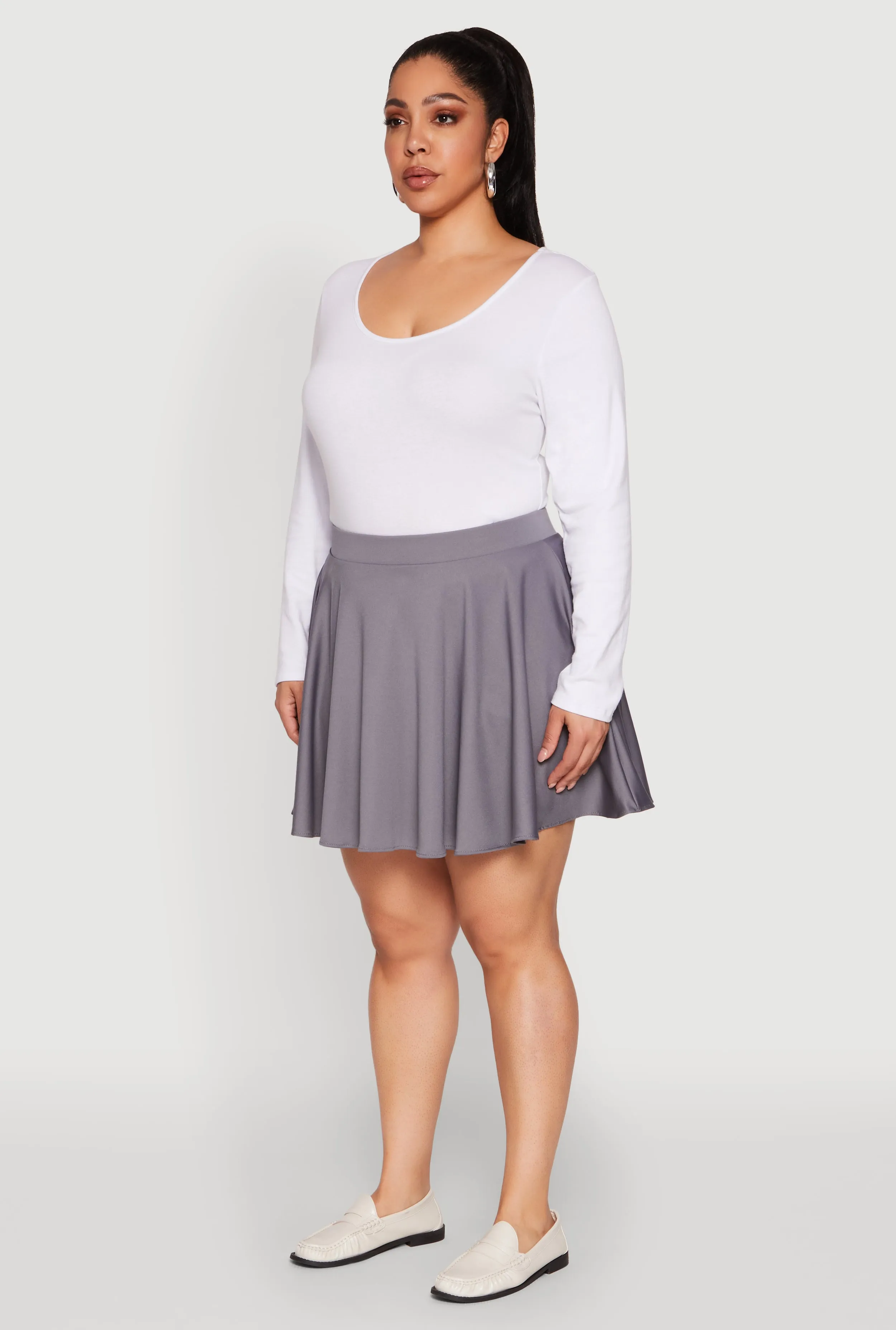 Plus Size High Waisted Circle Skort sold by Rainbow product image thumbnail 3