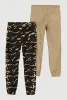 Boys Drawstring Waist Joggers 2 Pack sold by Rainbow