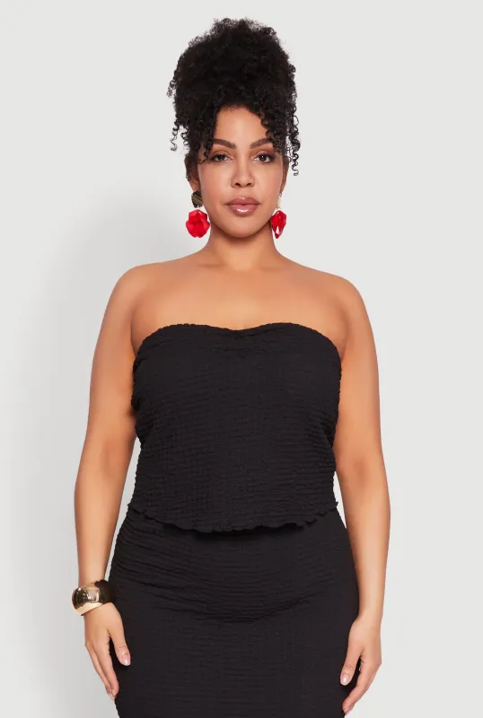 Plus Size Almost Famous Sweetheart Tube Top sold by Rainbow