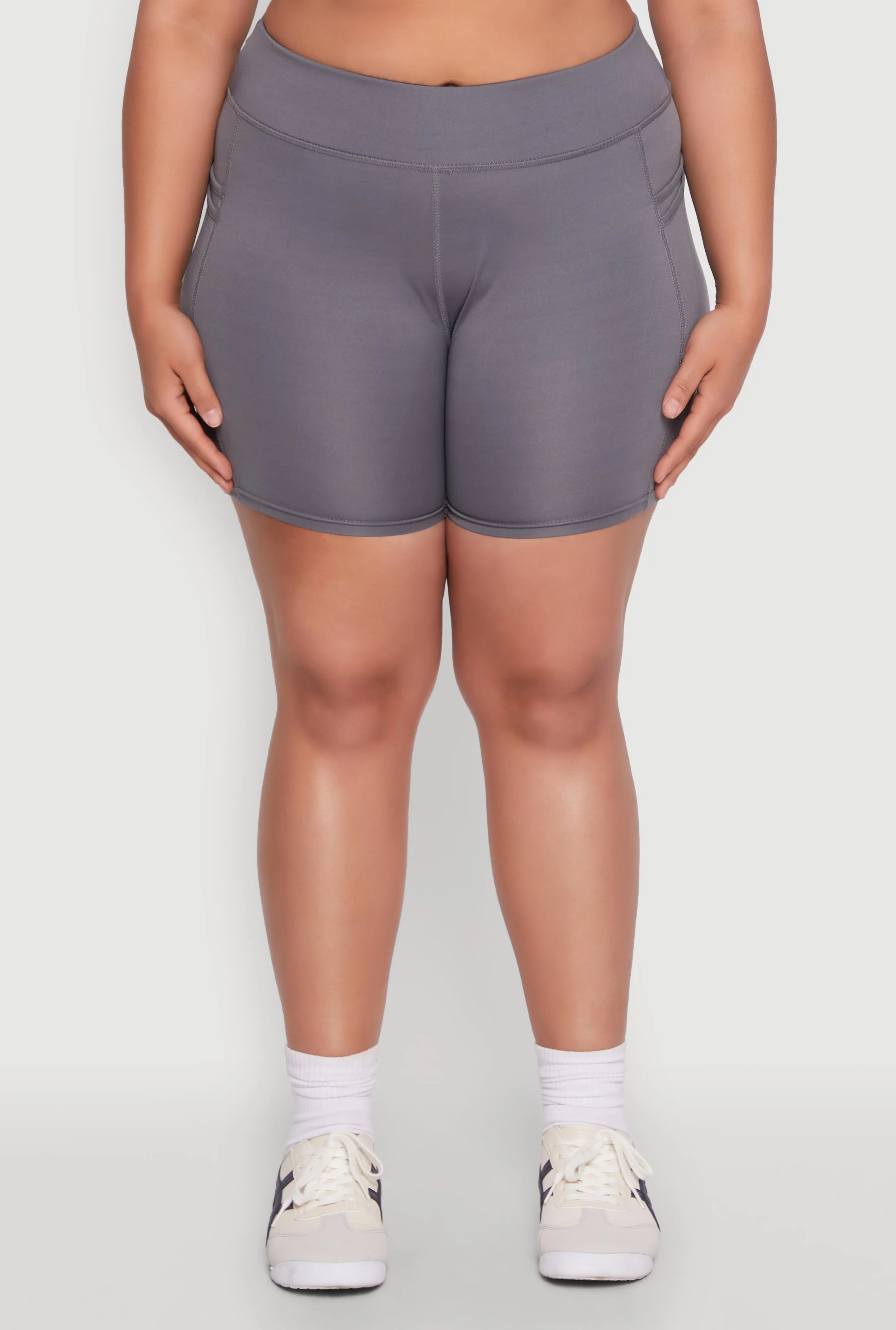 Plus Size Cell Phone Side Pocket Biker Shorts sold by Rainbow product image thumbnail 5