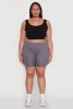 Plus Size Cell Phone Side Pocket Biker Shorts sold by Rainbow