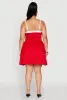 Plus Size Contrast Trim Corset Skater Dress sold by Rainbow