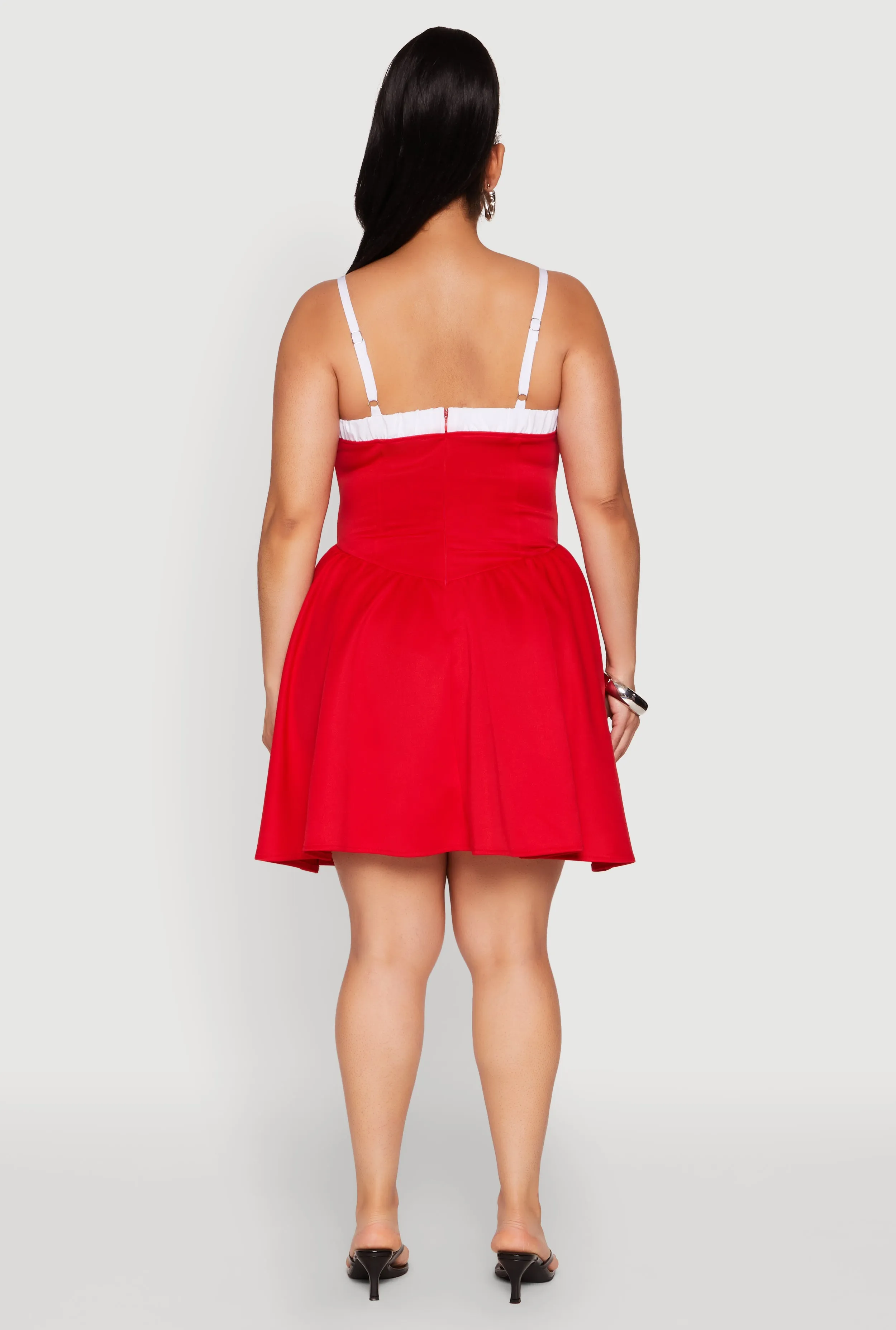 Plus Size Contrast Trim Corset Skater Dress sold by Rainbow product image thumbnail 5