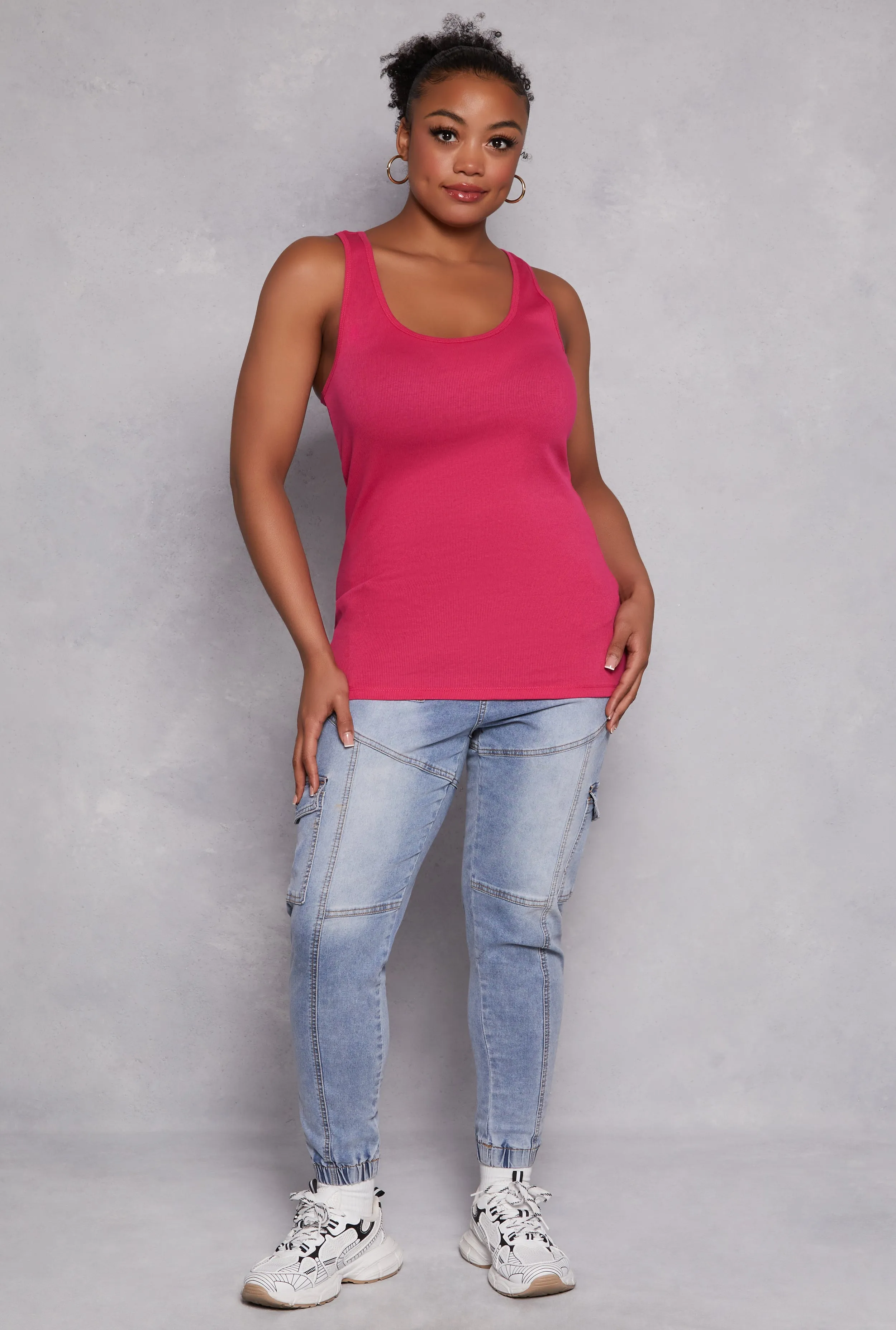 Plus Size Rib Knit Tank Top sold by Rainbow product image thumbnail 2