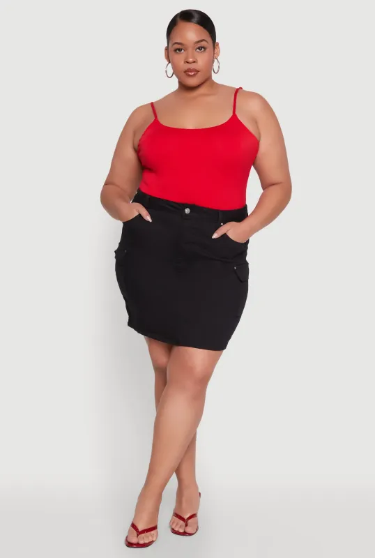 Plus Size WAX High Waisted Cargo Skirt sold by Rainbow