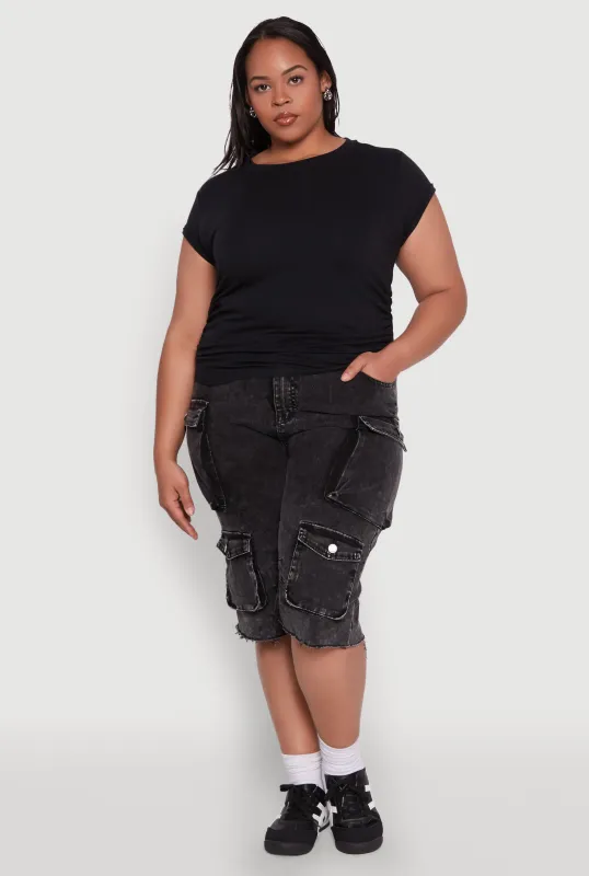 Plus Size Side Ruched Tee sold by Rainbow