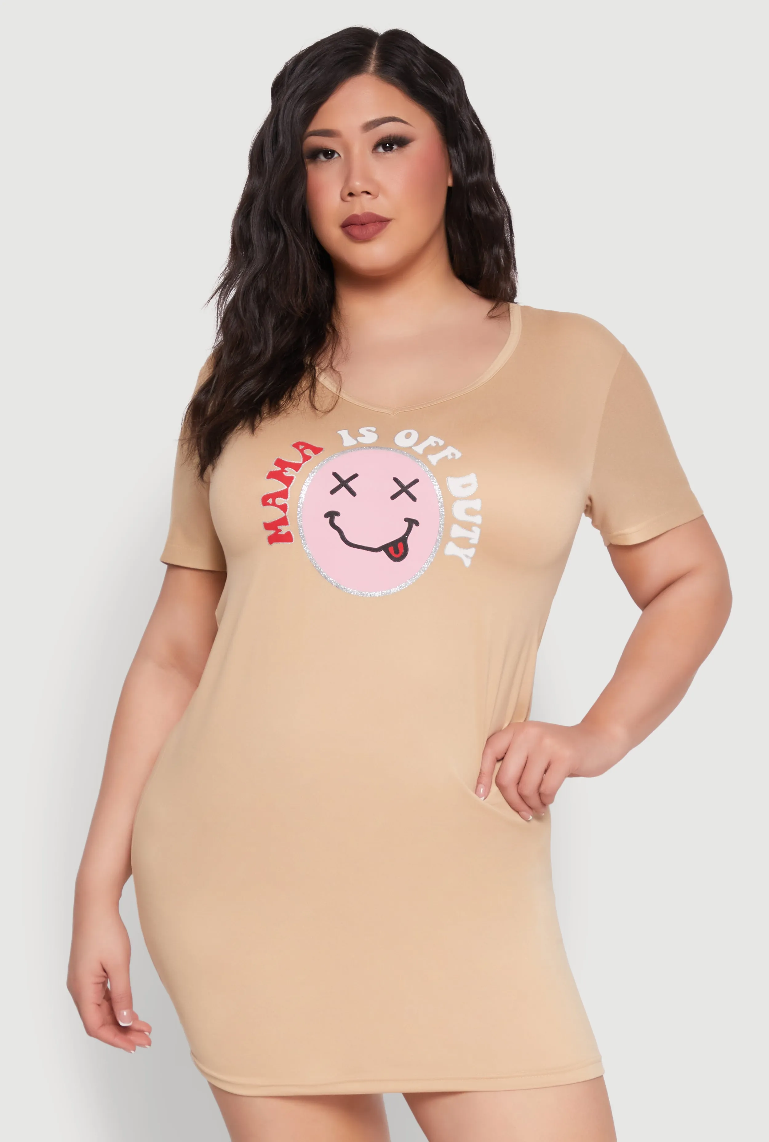Plus Size Mama Is Off Duty Sleepshirt sold by Rainbow product image thumbnail 2