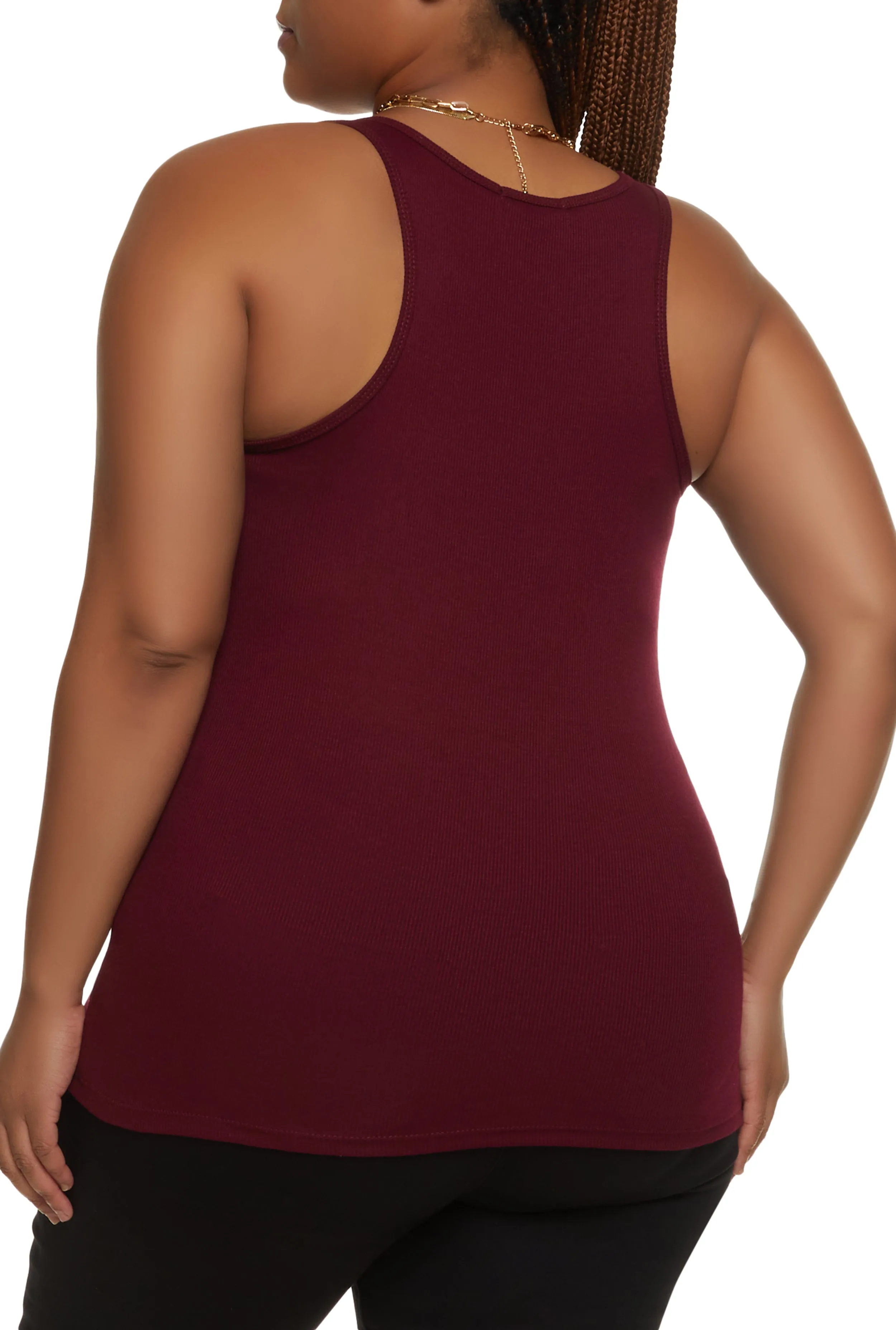 Plus Size Rib Knit Tank Top sold by Rainbow product image thumbnail 2