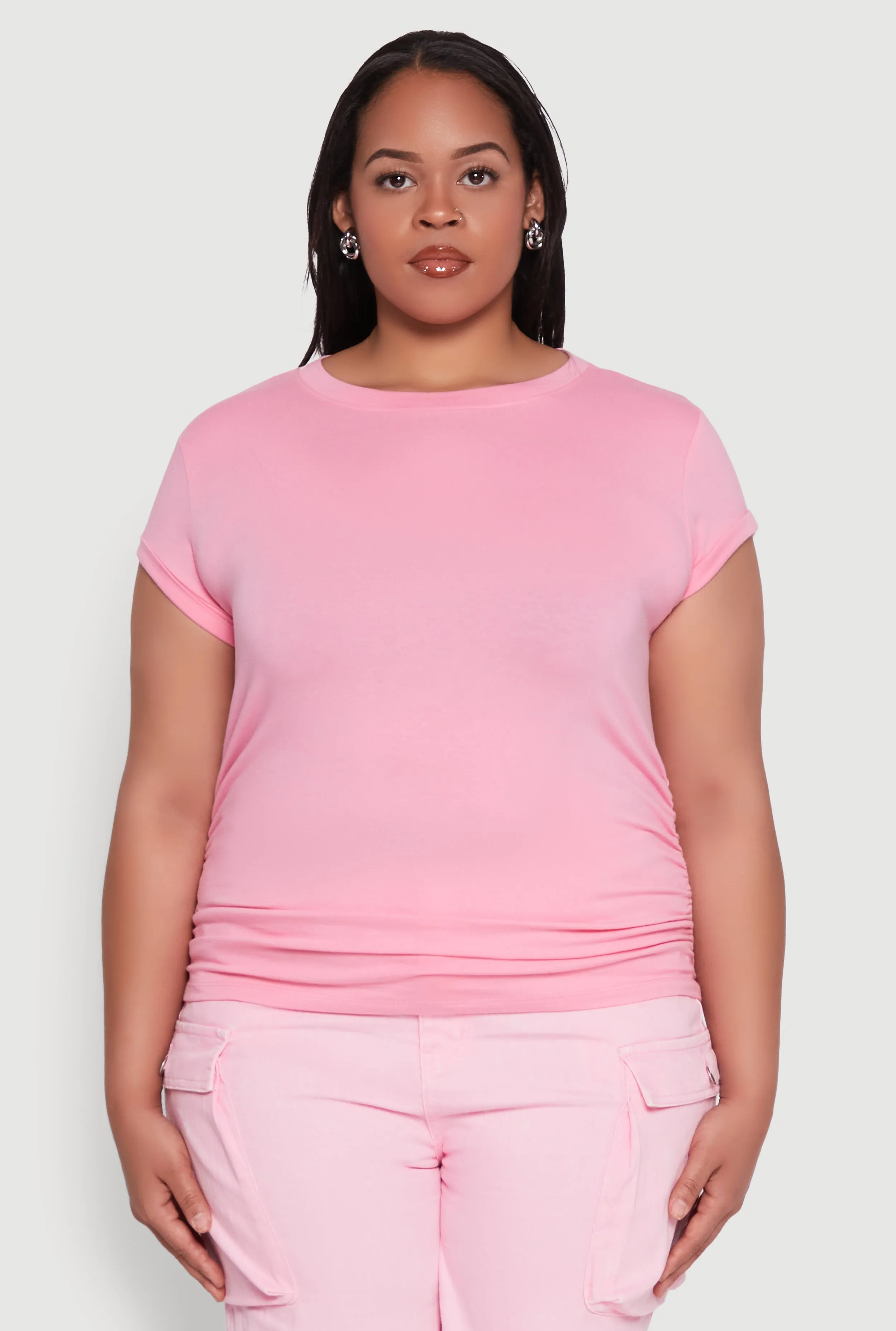 Plus Size Side Ruched Tee sold by Rainbow product image thumbnail 2