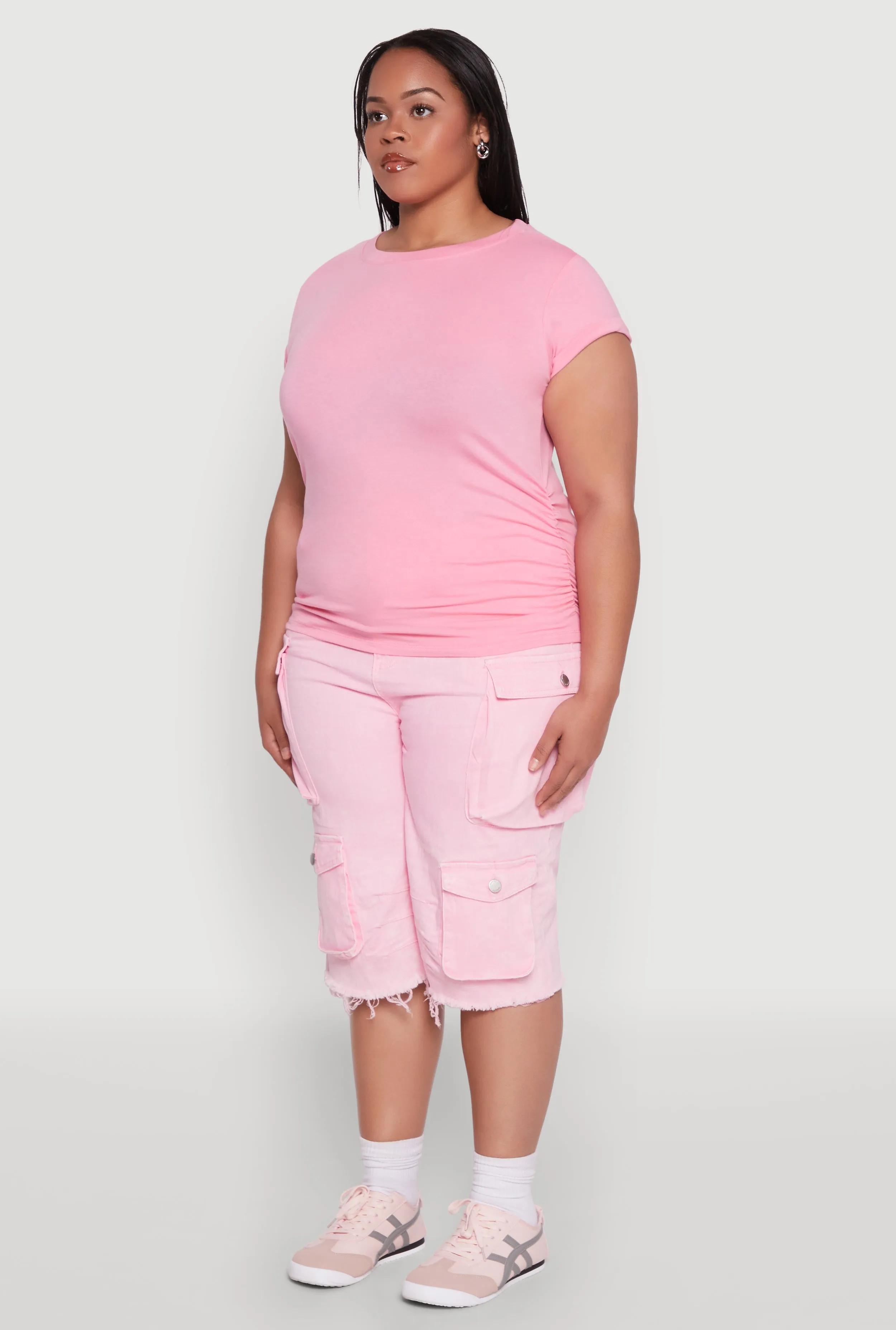 Plus Size Side Ruched Tee sold by Rainbow product image thumbnail 5