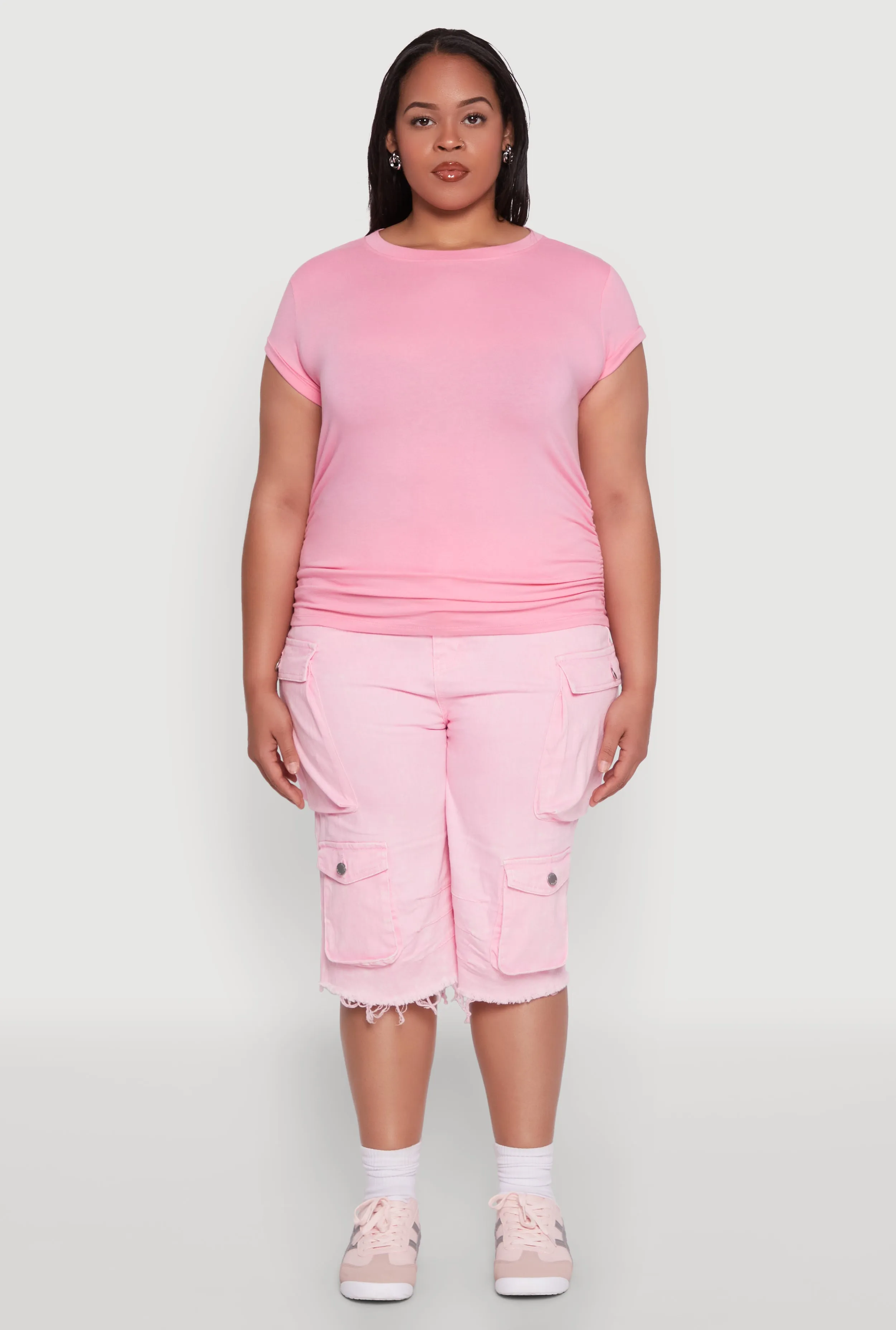 Plus Size Side Ruched Tee sold by Rainbow product image thumbnail 3