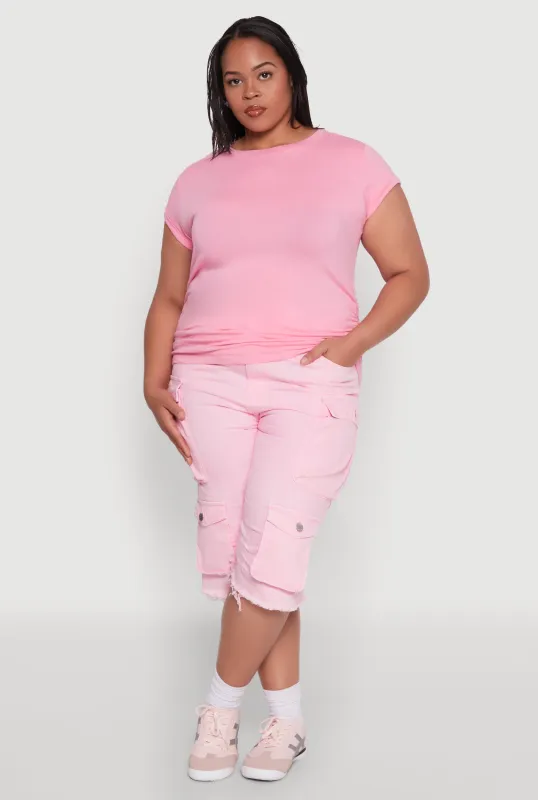 Plus Size Side Ruched Tee sold by Rainbow