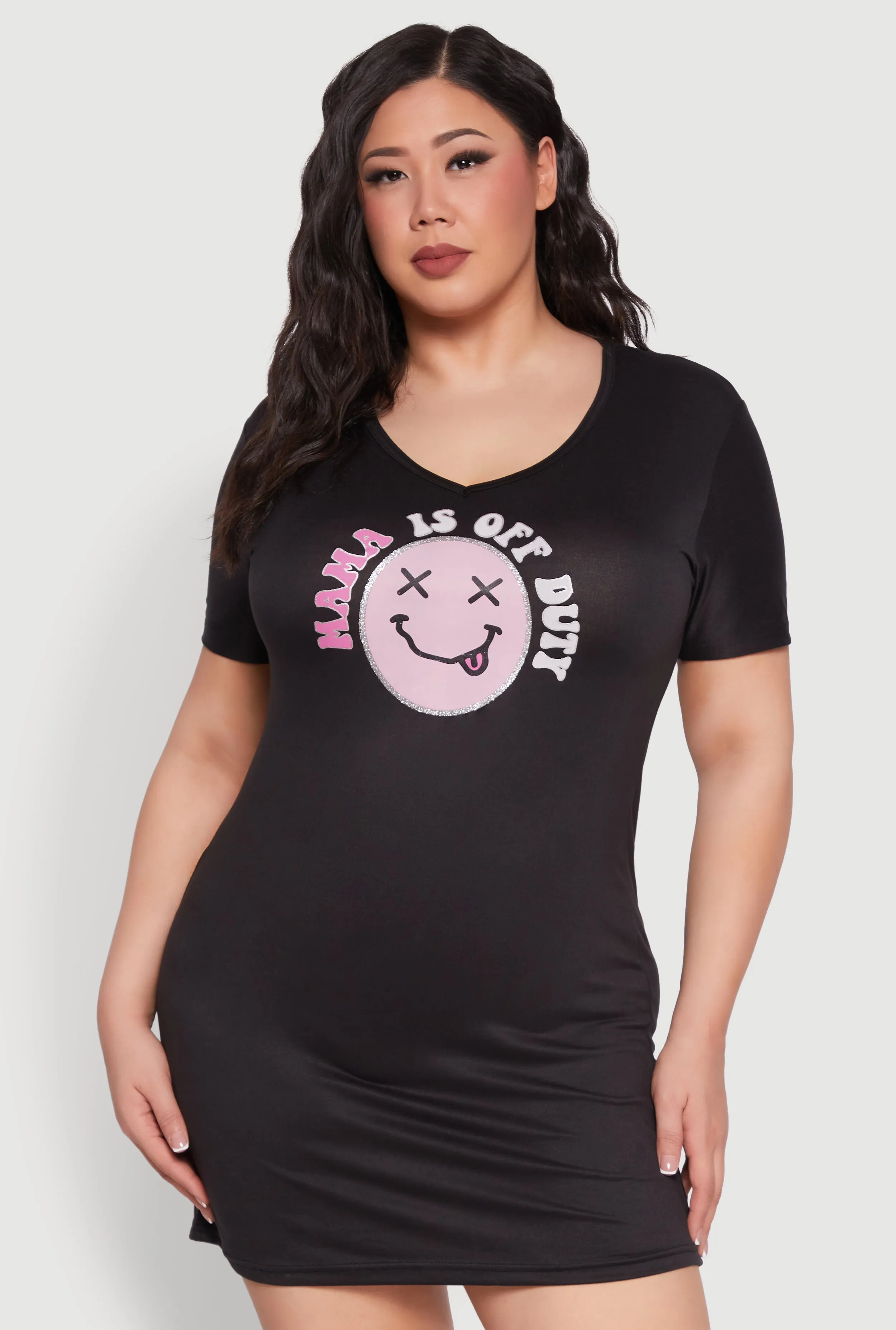 Plus Size Mama Is Off Duty Sleepshirt sold by Rainbow