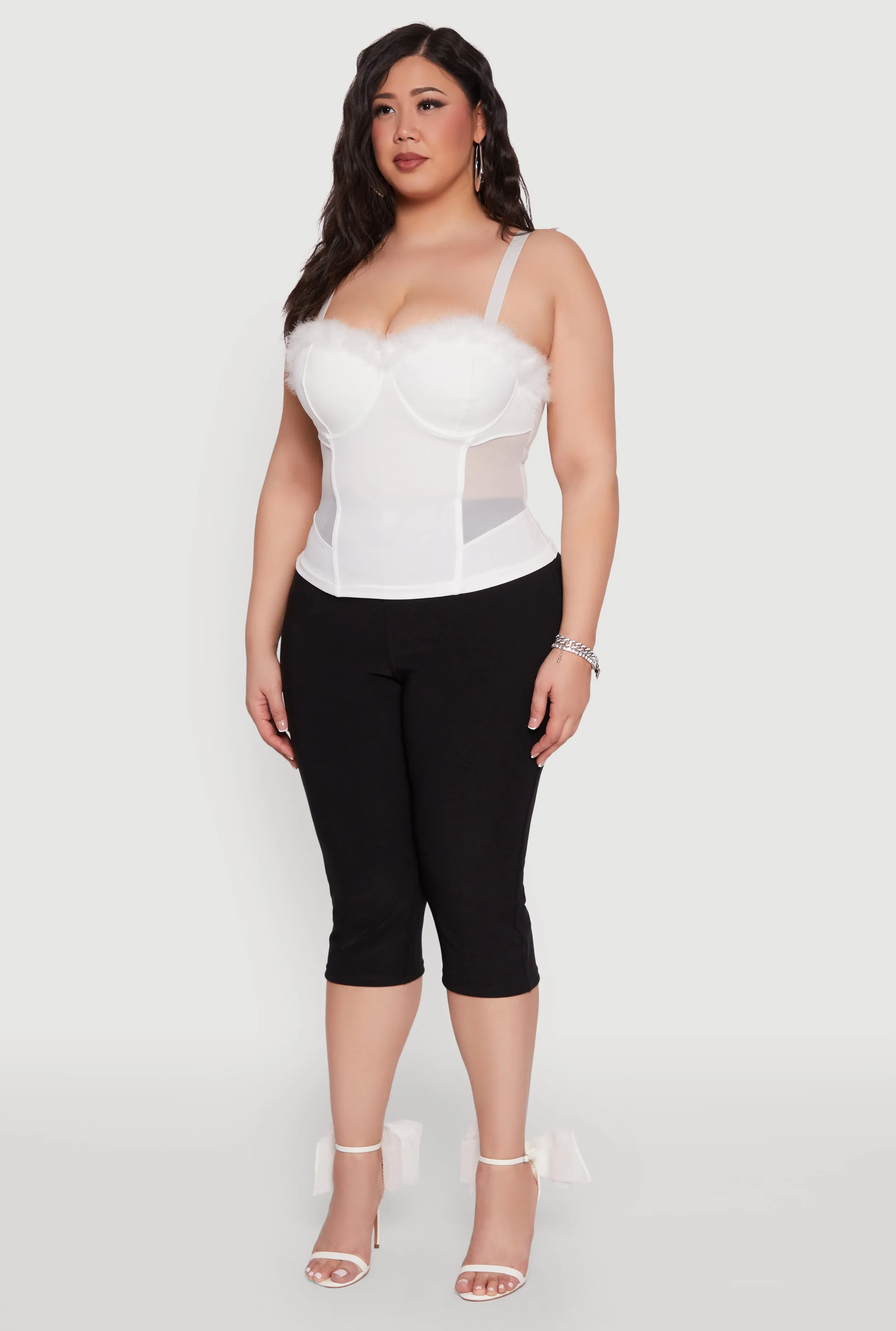 Plus Size Faux Fur Sweetheart Bustier Top sold by Rainbow product image thumbnail 5