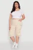 Plus Size Daisy Acid Wash Cargo Bermuda Shorts sold by Rainbow