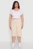 Plus Size Daisy Acid Wash Cargo Bermuda Shorts sold by Rainbow