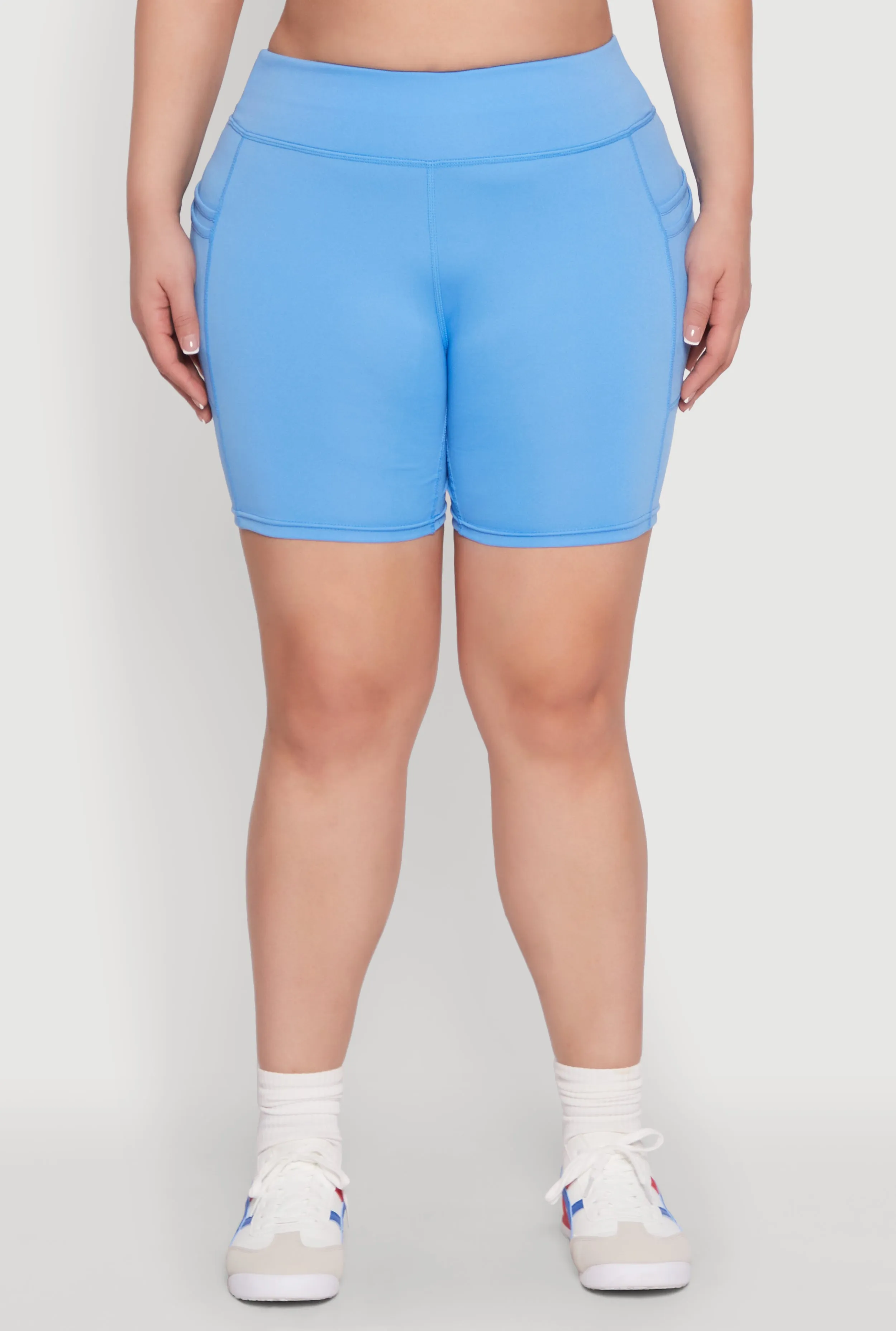 Plus Size Cell Phone Side Pocket Biker Shorts sold by Rainbow product image thumbnail 5