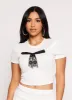 Lace Bow Detail Crop Top sold by Rainbow