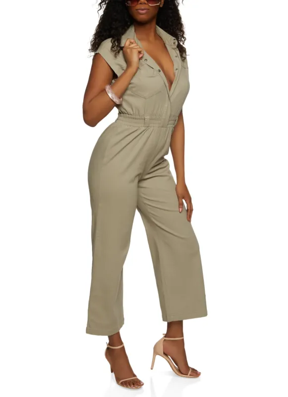 Twill Utility Jumpsuit sold by Rainbow