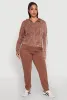 Plus Size Daisy Varsity Stripe Drawstring Joggers sold by Rainbow