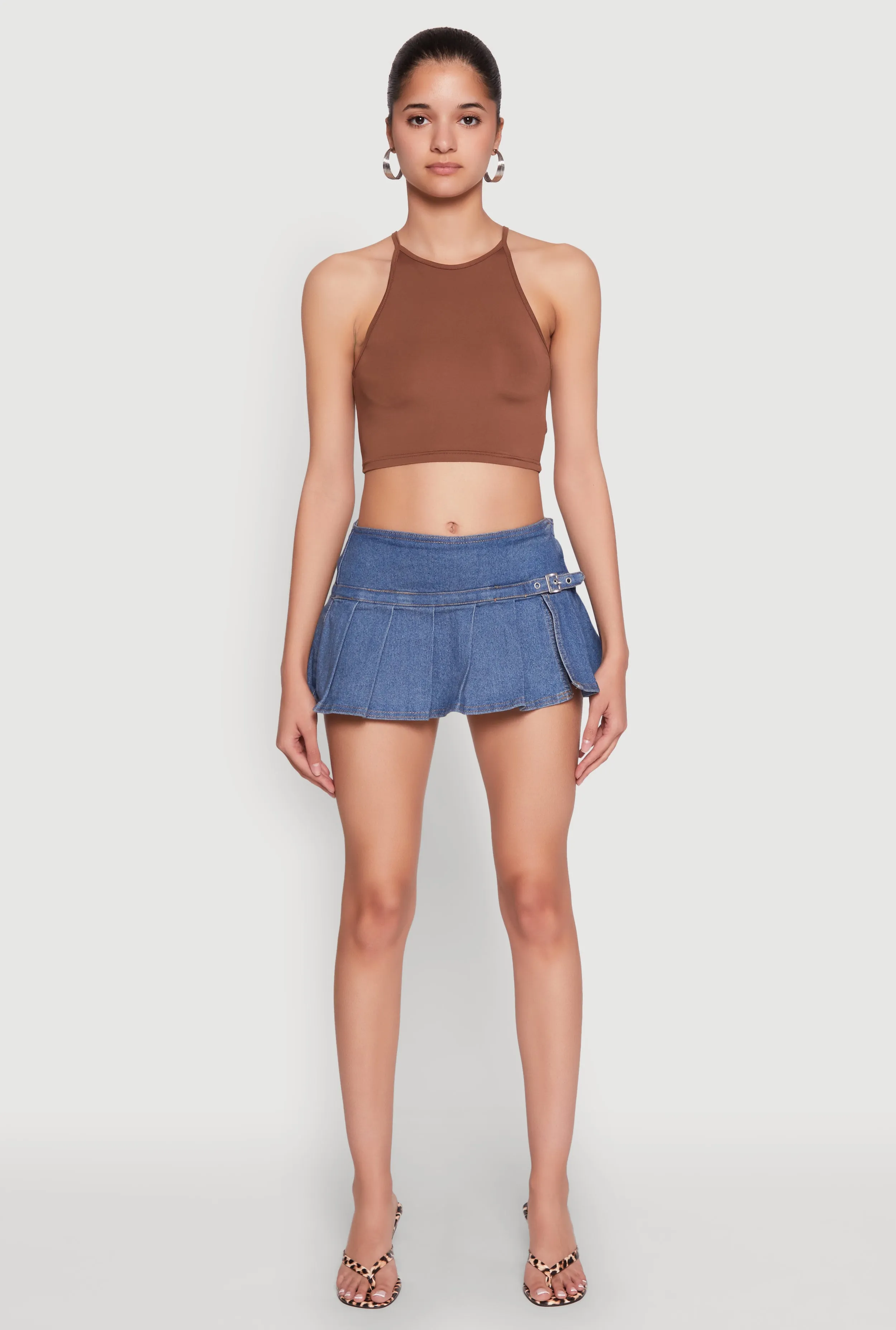 Madden Girl Belt Detail Pleated Skort sold by Rainbow product image thumbnail 2