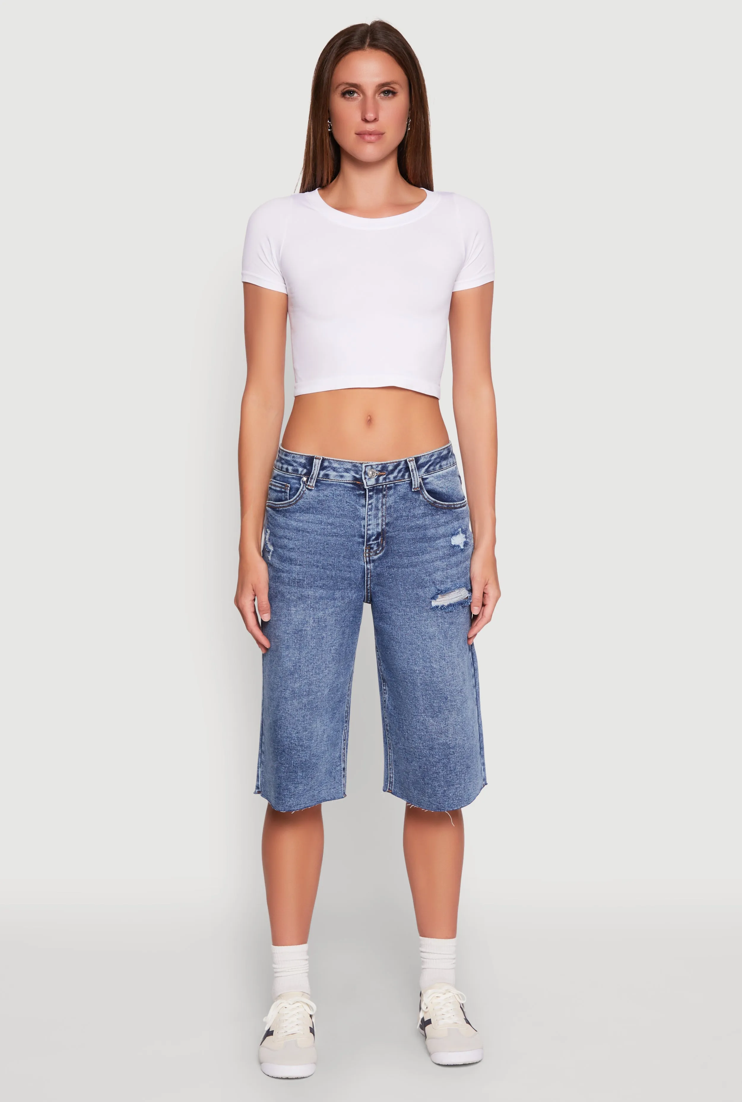 WAX Distressed Raw Hem Jorts sold by Rainbow product image thumbnail 2