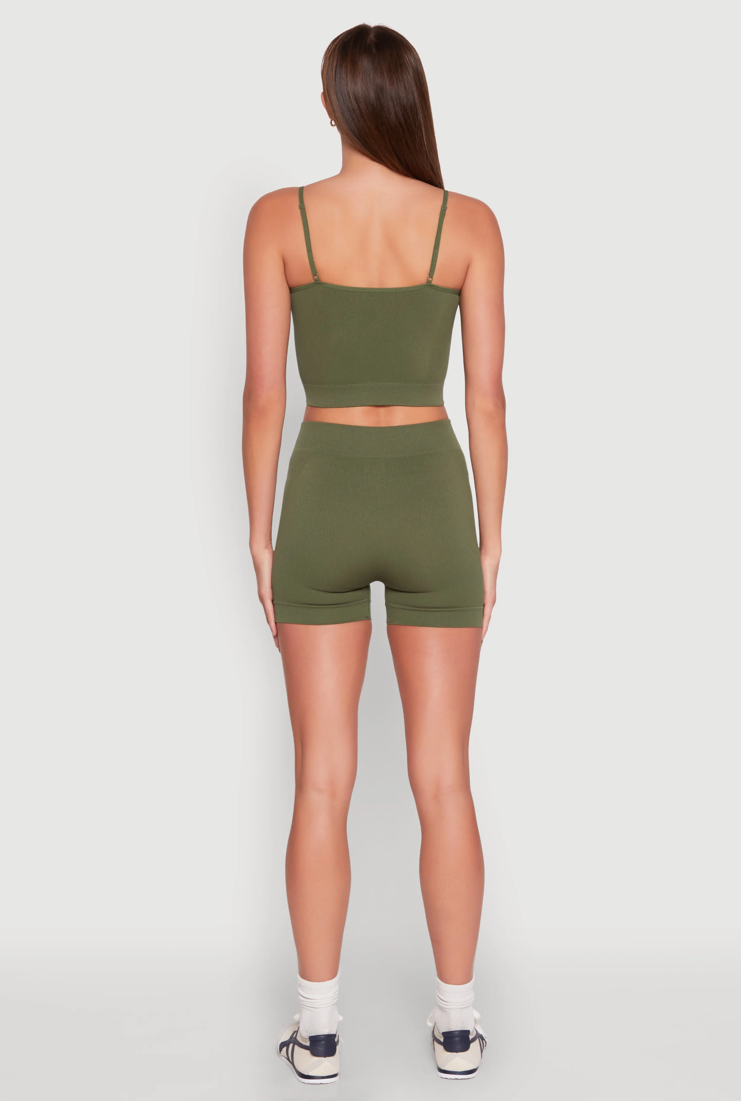 Seamless Cropped Cami and Biker Shorts Set sold by Rainbow product image thumbnail 5