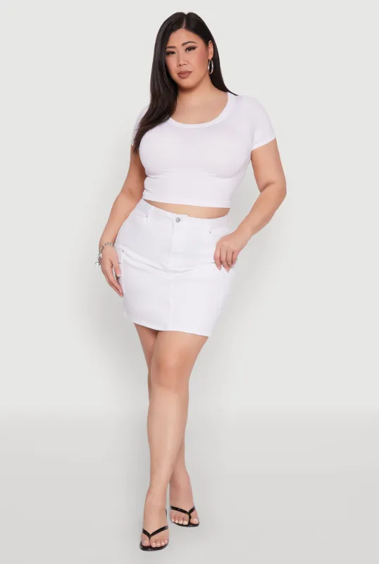 Plus Size WAX High Waisted Cargo Skirt sold by Rainbow