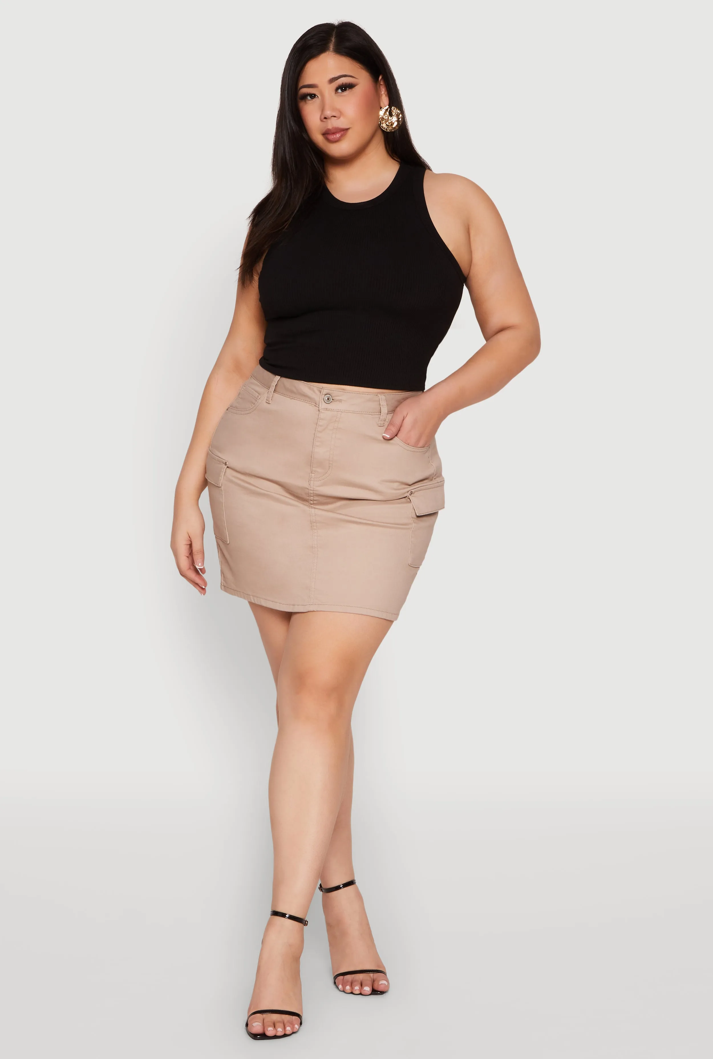 Plus Size WAX High Waisted Cargo Skirt sold by Rainbow product image thumbnail 2
