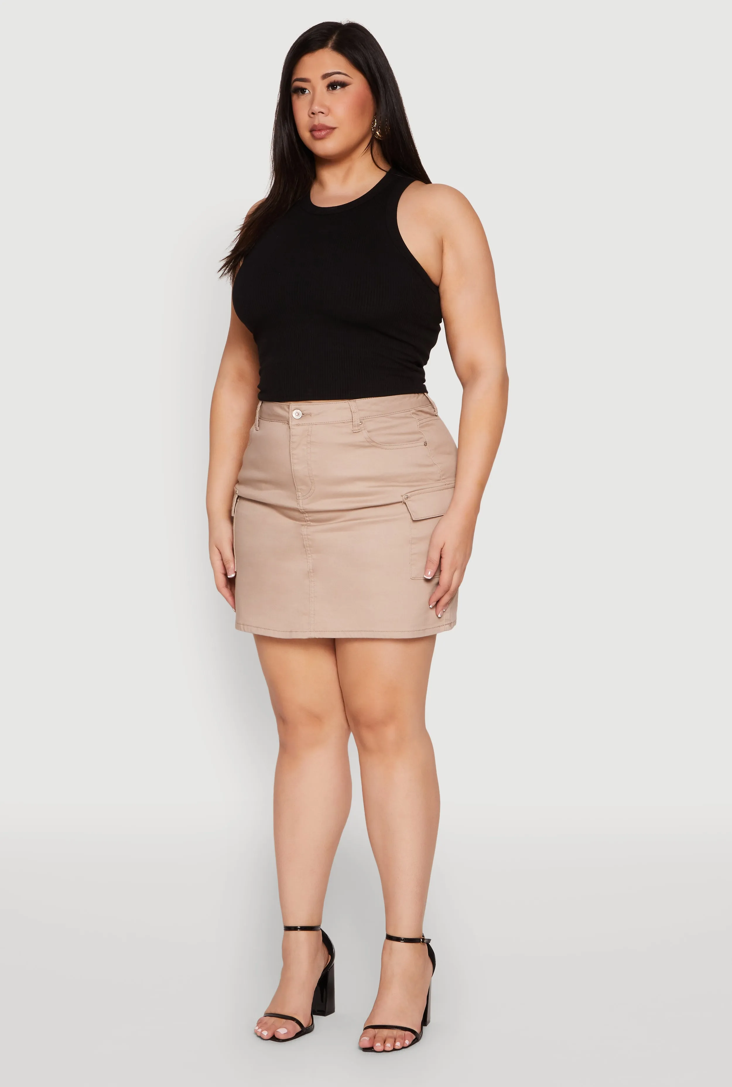 Plus Size WAX High Waisted Cargo Skirt sold by Rainbow product image thumbnail 3