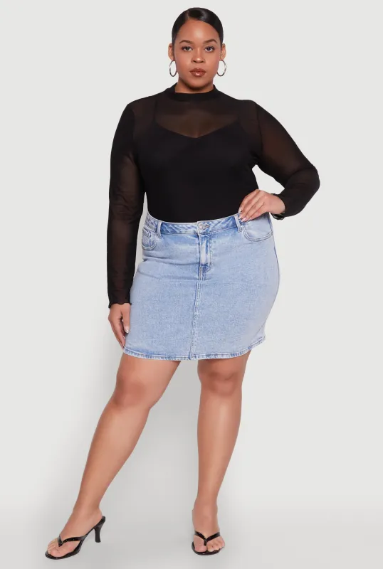 Plus Size WAX High Waisted Skirt sold by Rainbow