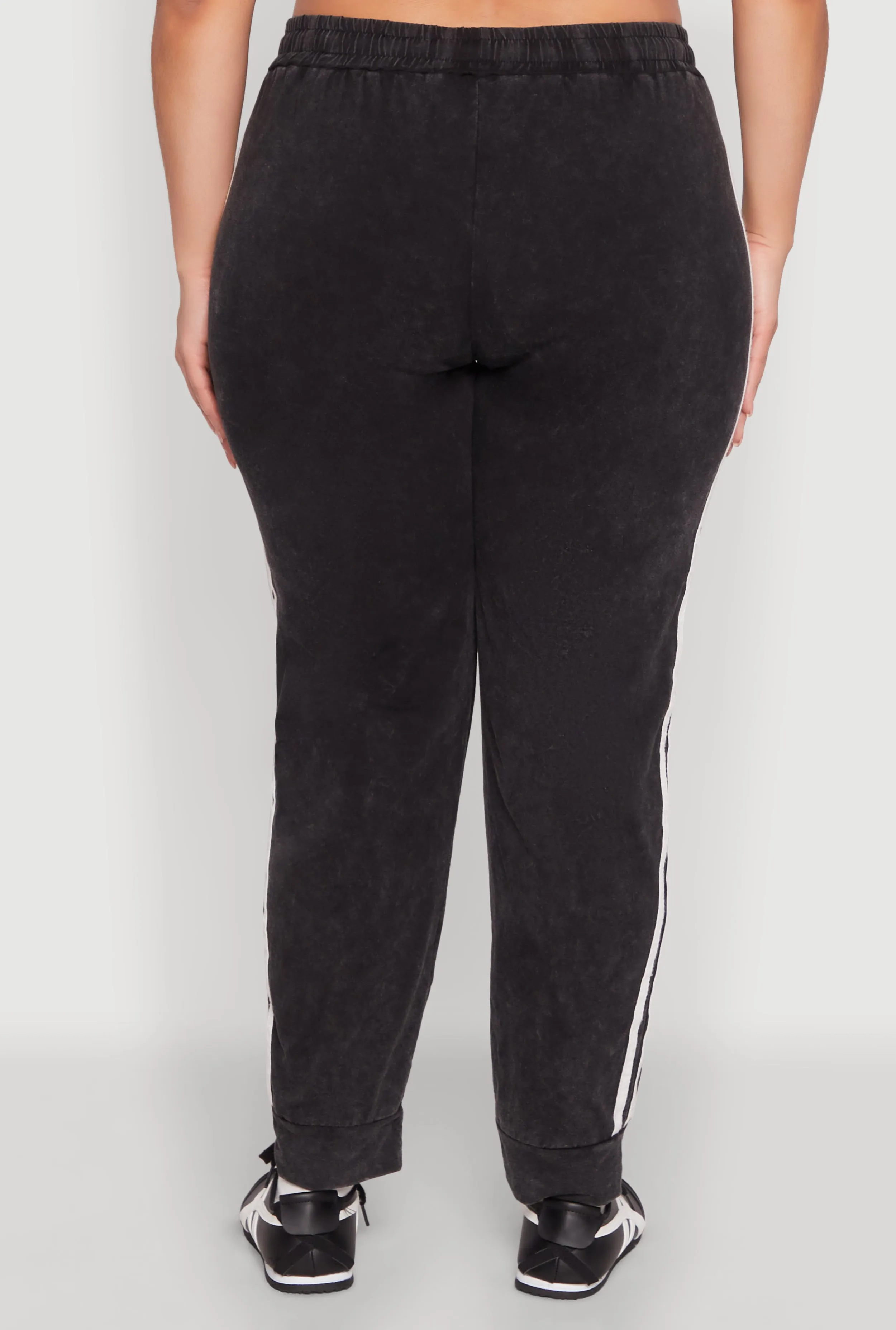 Plus Size Daisy Varsity Stripe Drawstring Joggers sold by Rainbow product image thumbnail 5