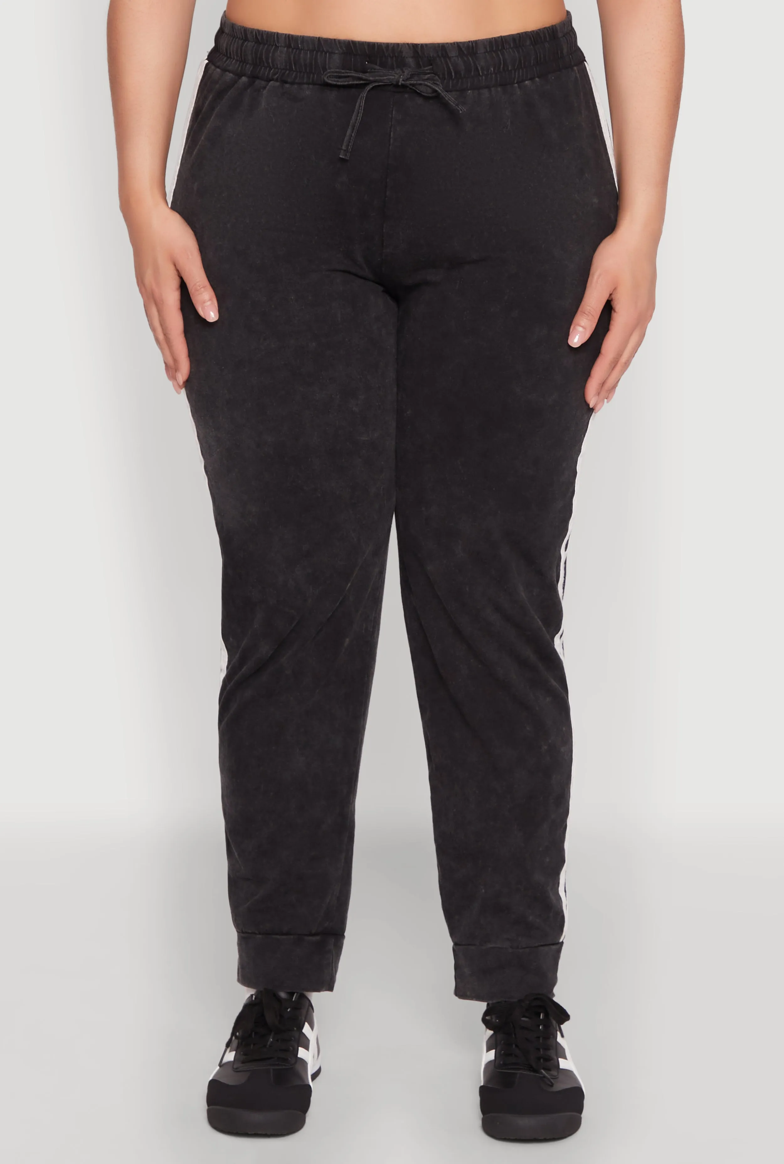 Plus Size Daisy Varsity Stripe Drawstring Joggers sold by Rainbow product image thumbnail 3