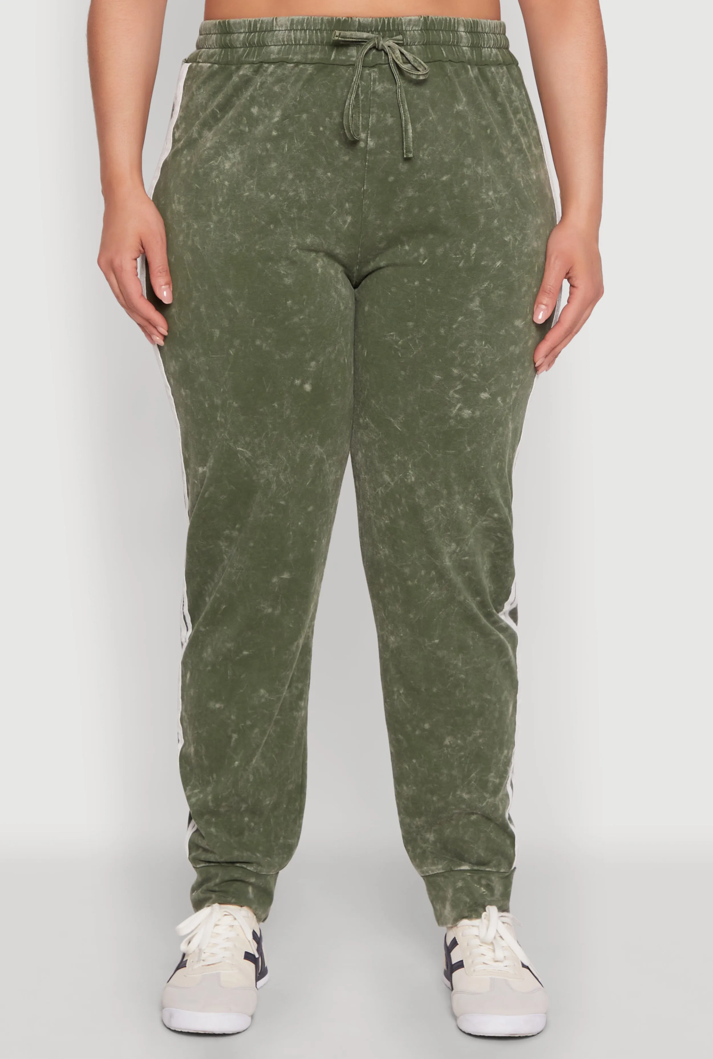 Plus Size Daisy Varsity Stripe Drawstring Joggers sold by Rainbow product image thumbnail 3