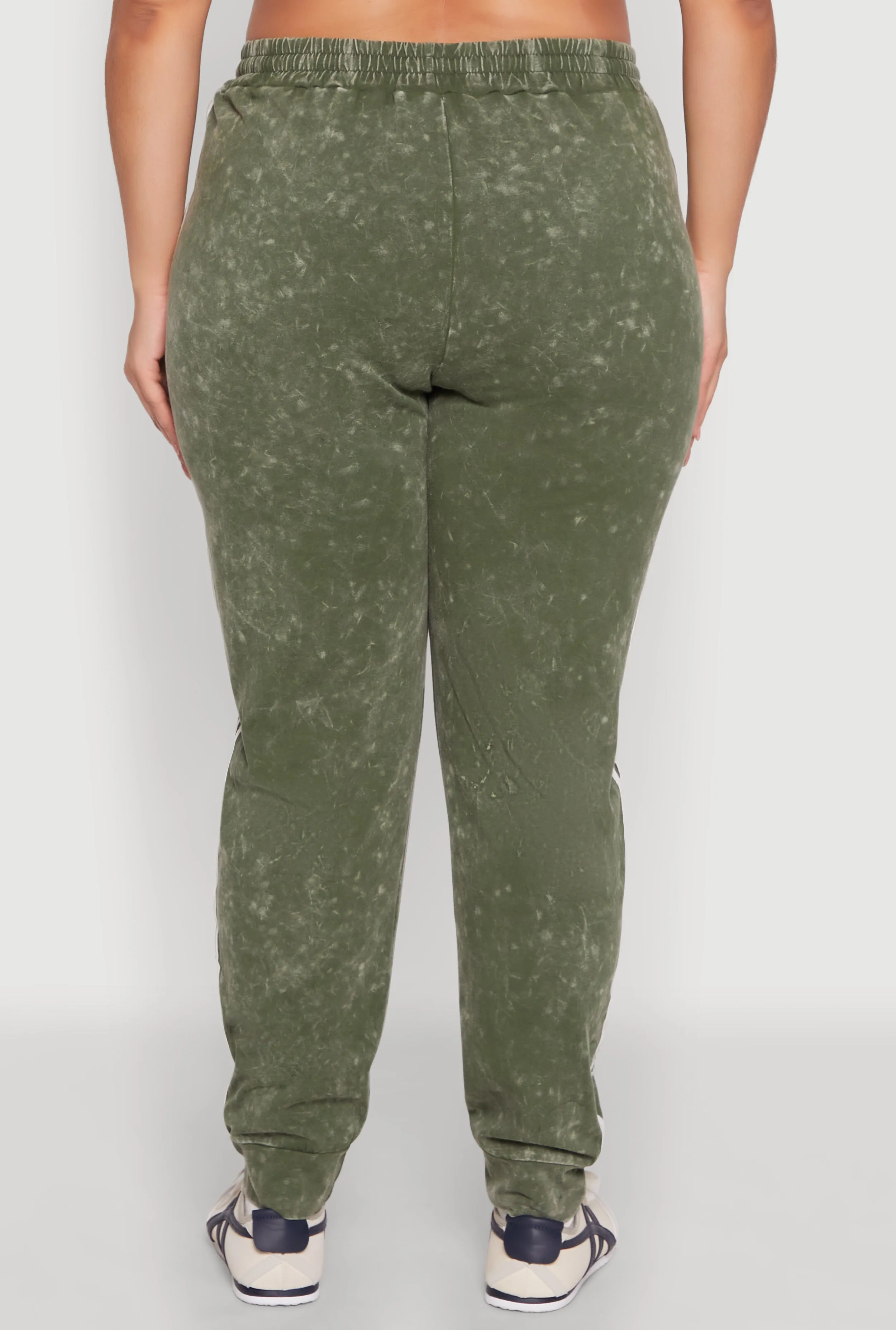 Plus Size Daisy Varsity Stripe Drawstring Joggers sold by Rainbow product image thumbnail 5