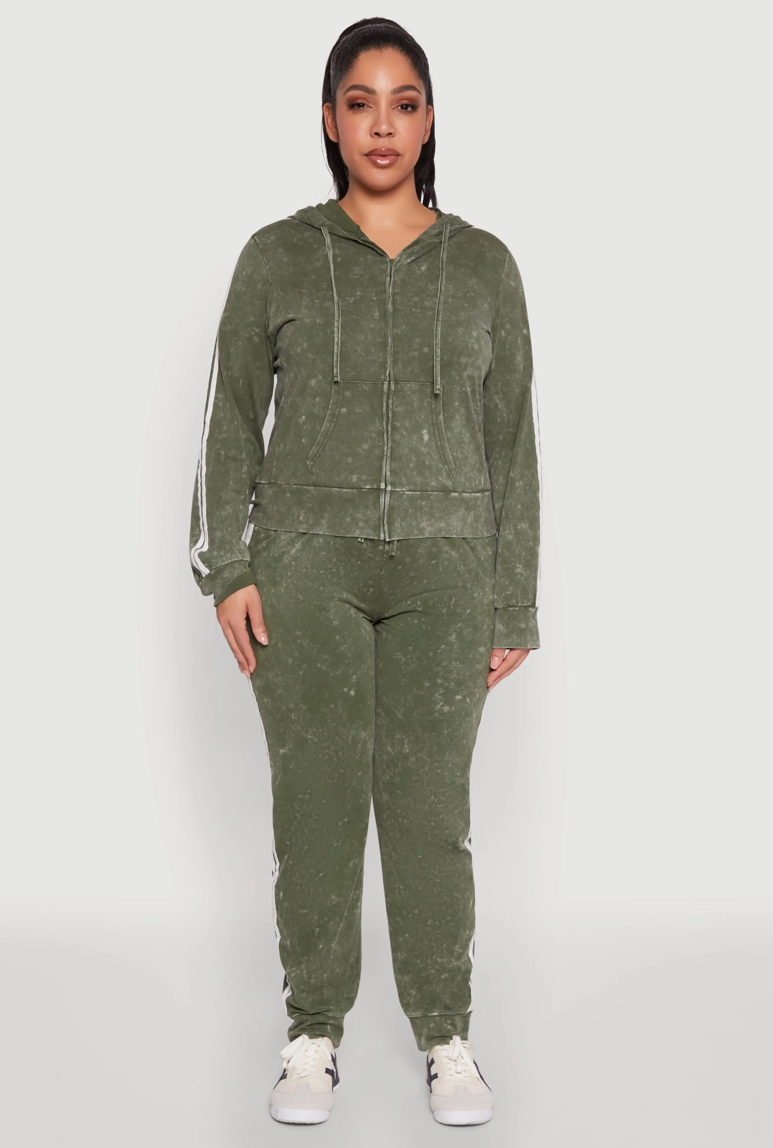 Plus Size Daisy Varsity Stripe Drawstring Joggers sold by Rainbow product image thumbnail 2