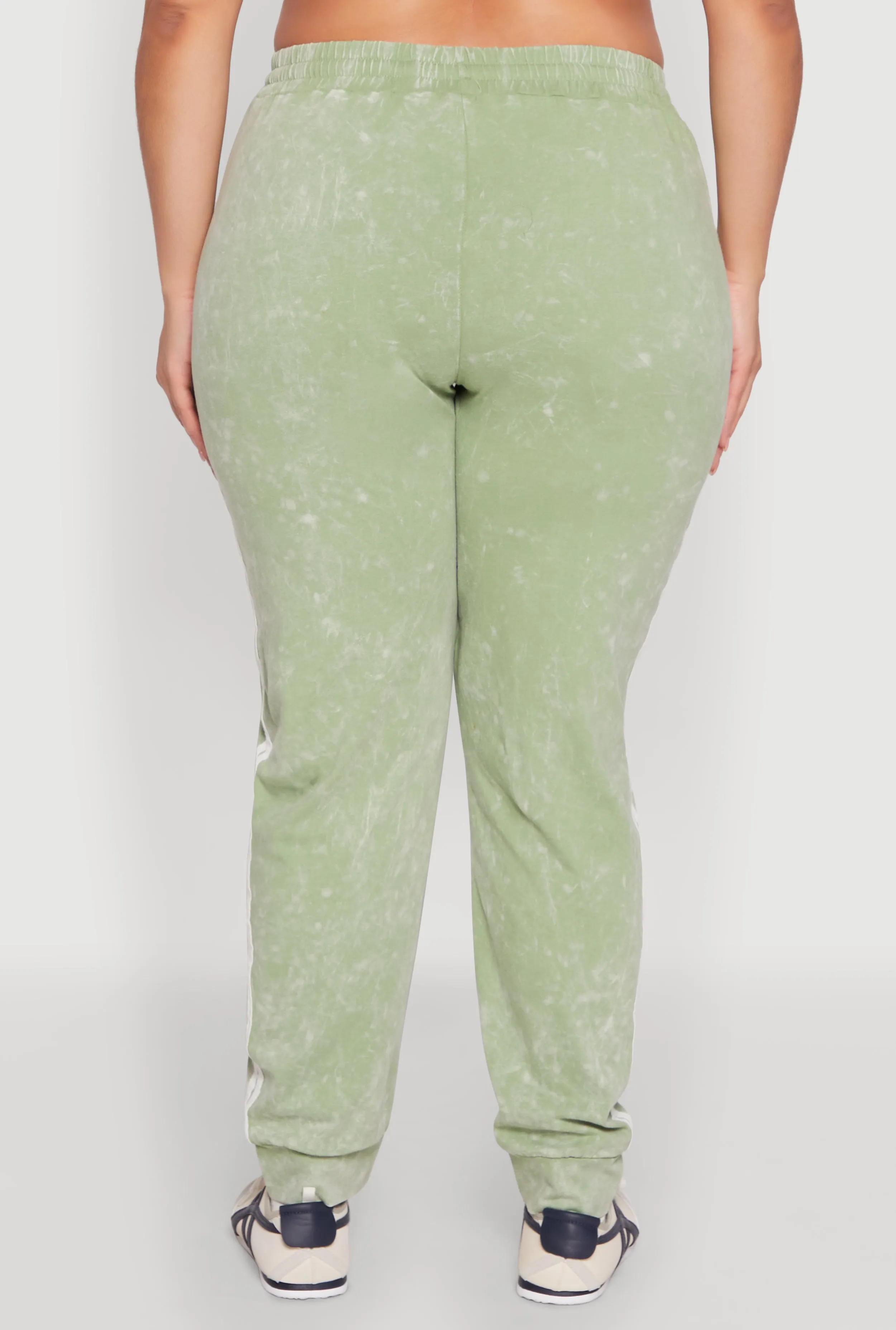 Plus Size Daisy Varsity Stripe Drawstring Joggers sold by Rainbow product image thumbnail 5