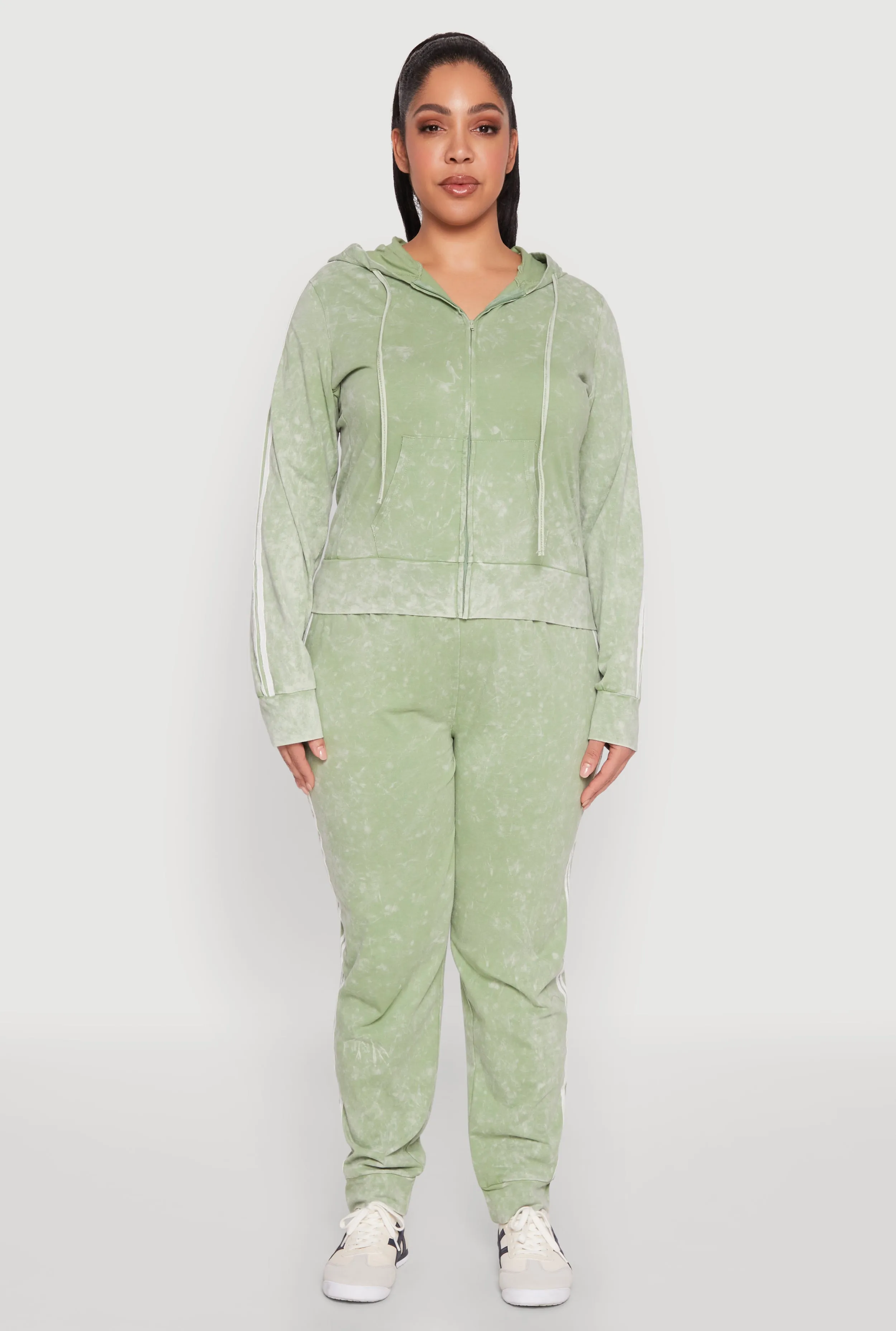 Plus Size Daisy Varsity Stripe Drawstring Joggers sold by Rainbow product image thumbnail 2