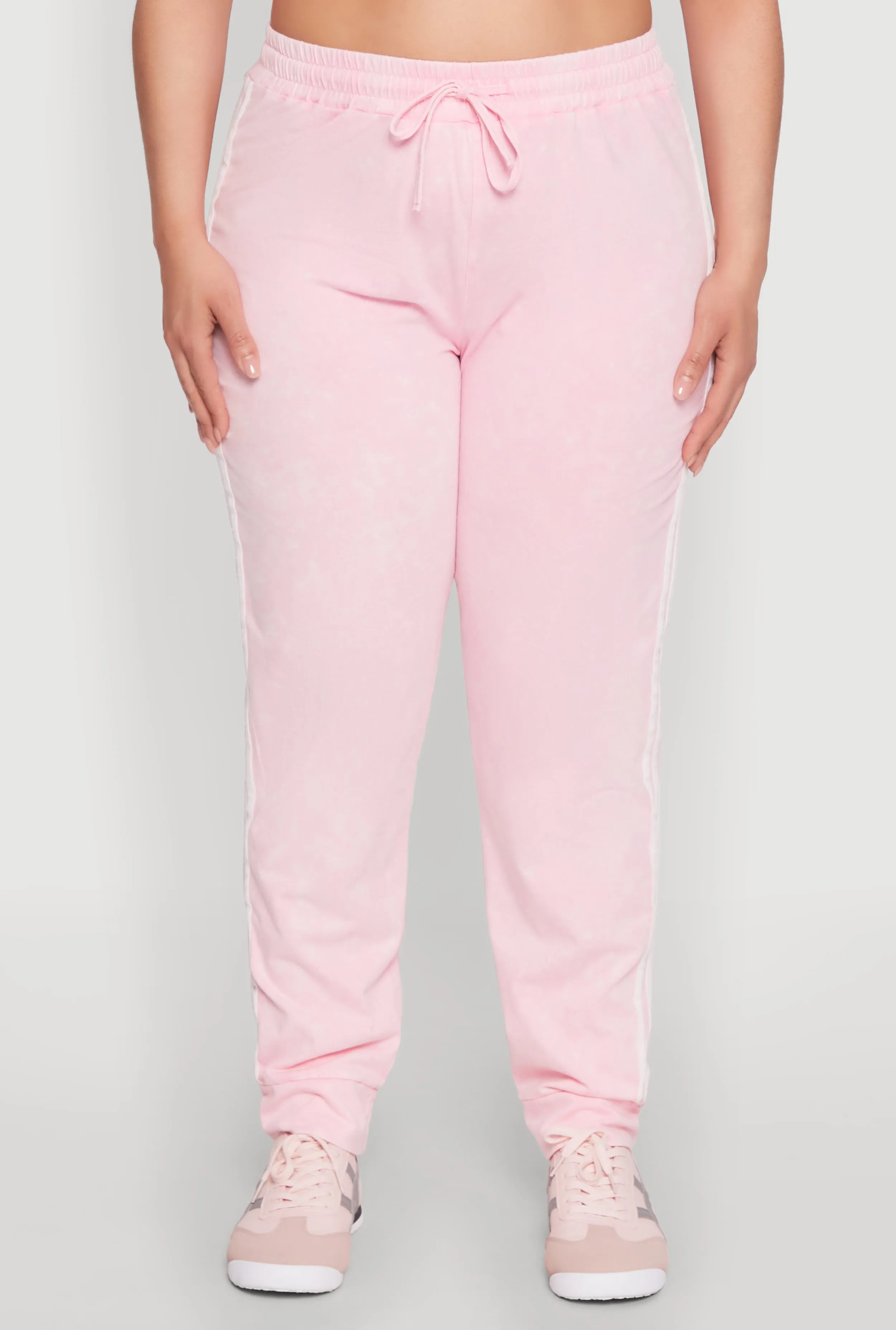 Plus Size Daisy Varsity Stripe Drawstring Joggers sold by Rainbow product image thumbnail 3